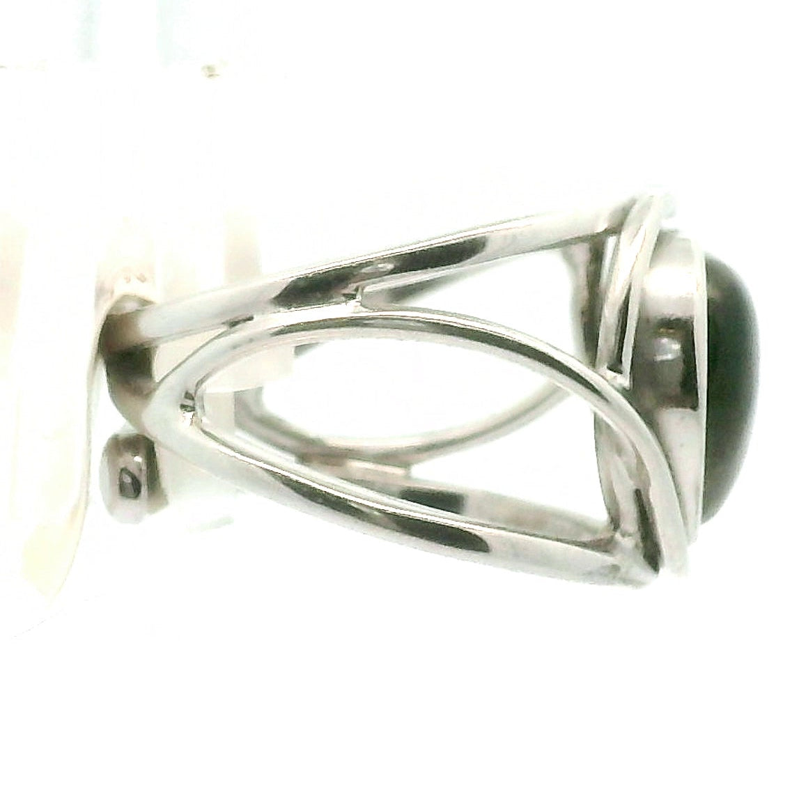 Watermelon Tourmaline Cuff Ring .925 Silver for Profound Heart Healing