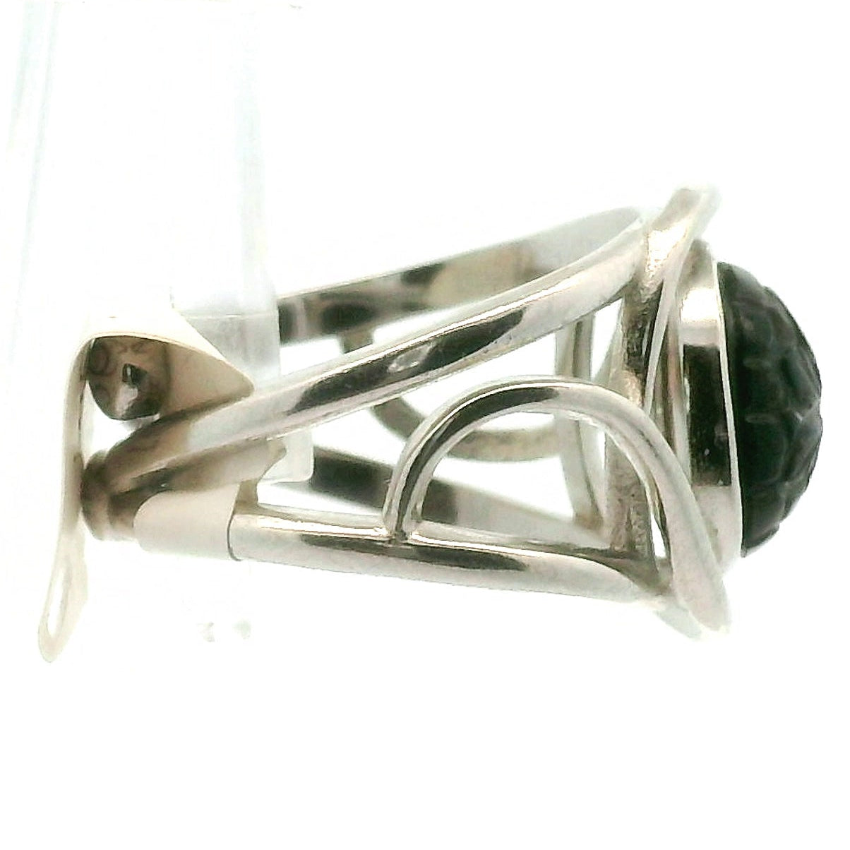 Watermelon Tourmaline Flower Finger Bracelet Adjustable Ring for Healing, Joy and Love