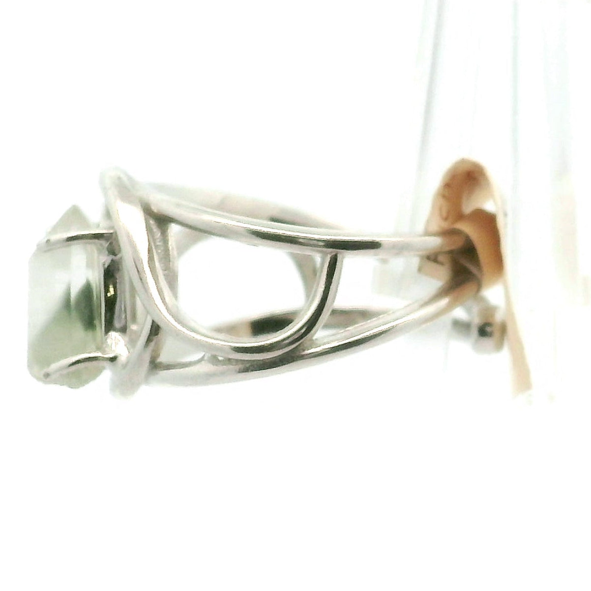 Fuschite Phantom Adjustable Cuff Ring .925 Silver for Emotional & Physical Healing