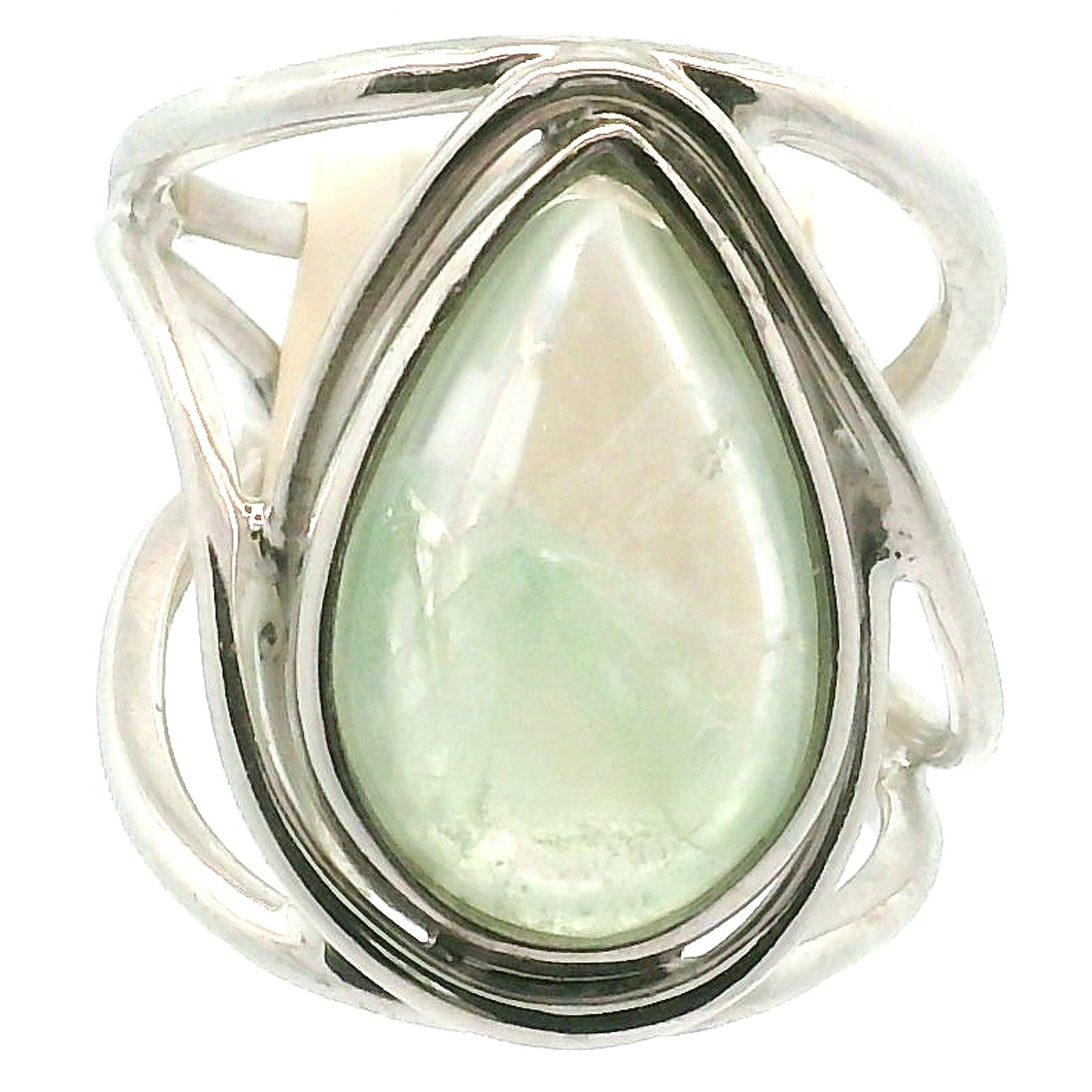Fuschite Phantom Adjustable Cuff Ring .925 Silver for Emotional & Physical Healing