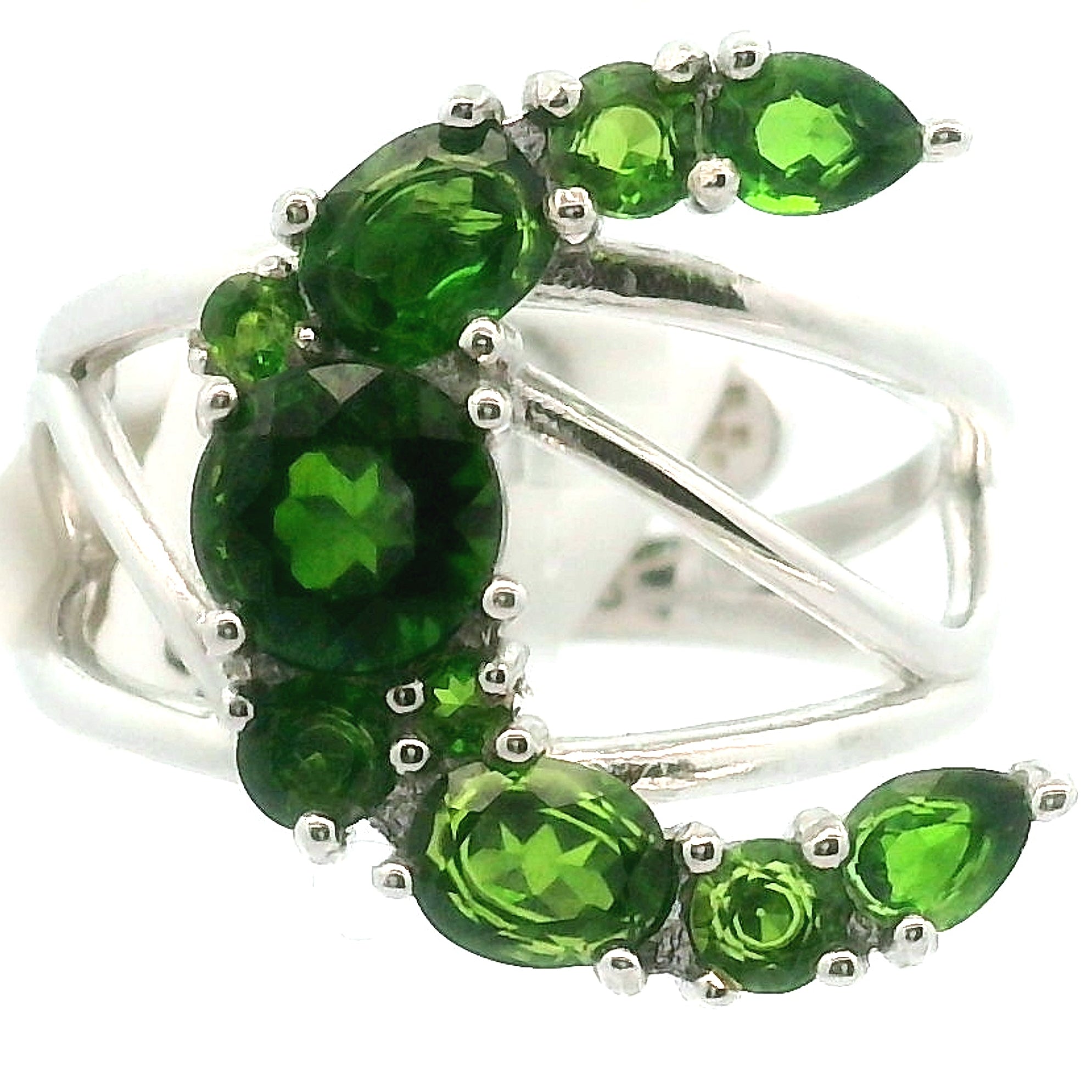 Moon Cuff Ring .925 Silver for Higher Levels of Awareness, Peaceful Communication and Clarity