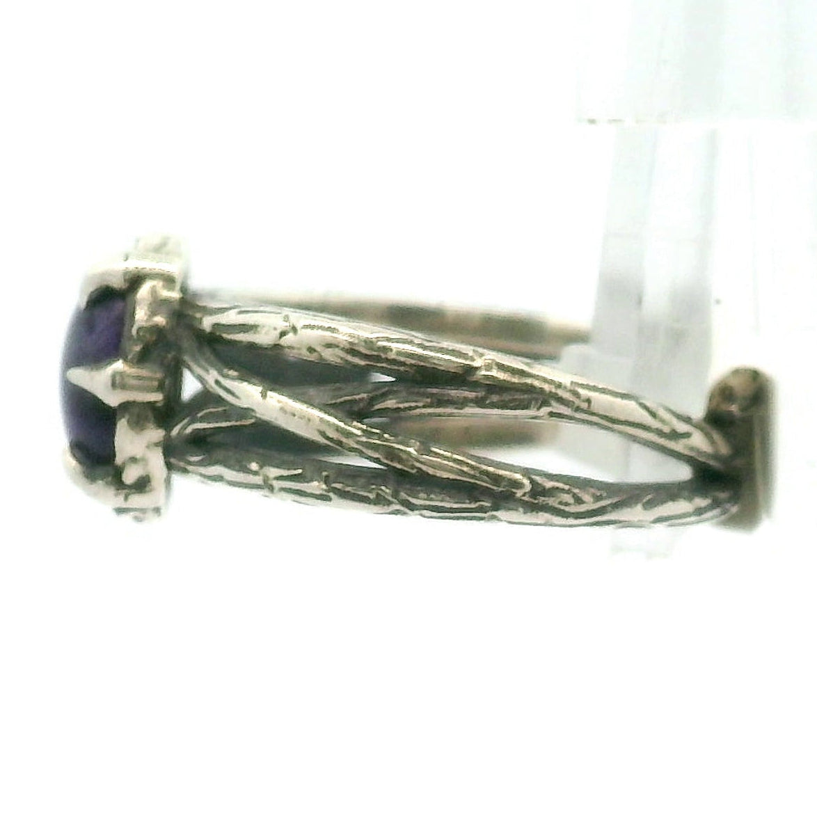 Sugilite Bad Witch Midi Cuff Ring .925 Silver for Enhancing Dreamwork and Discovery of Your Path
