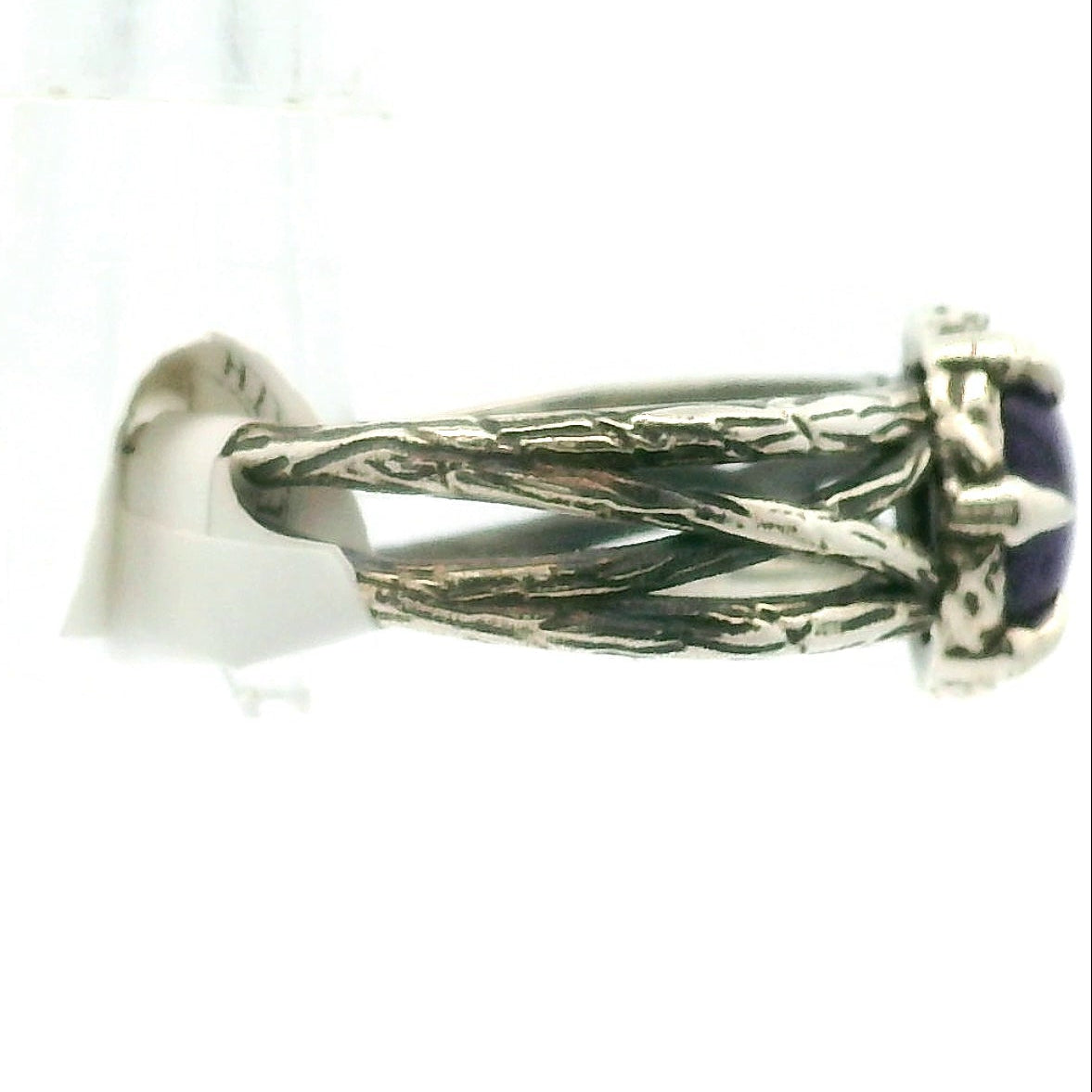 Sugilite Bad Witch Midi Cuff Ring .925 Silver for Enhancing Dreamwork and Discovery of Your Path
