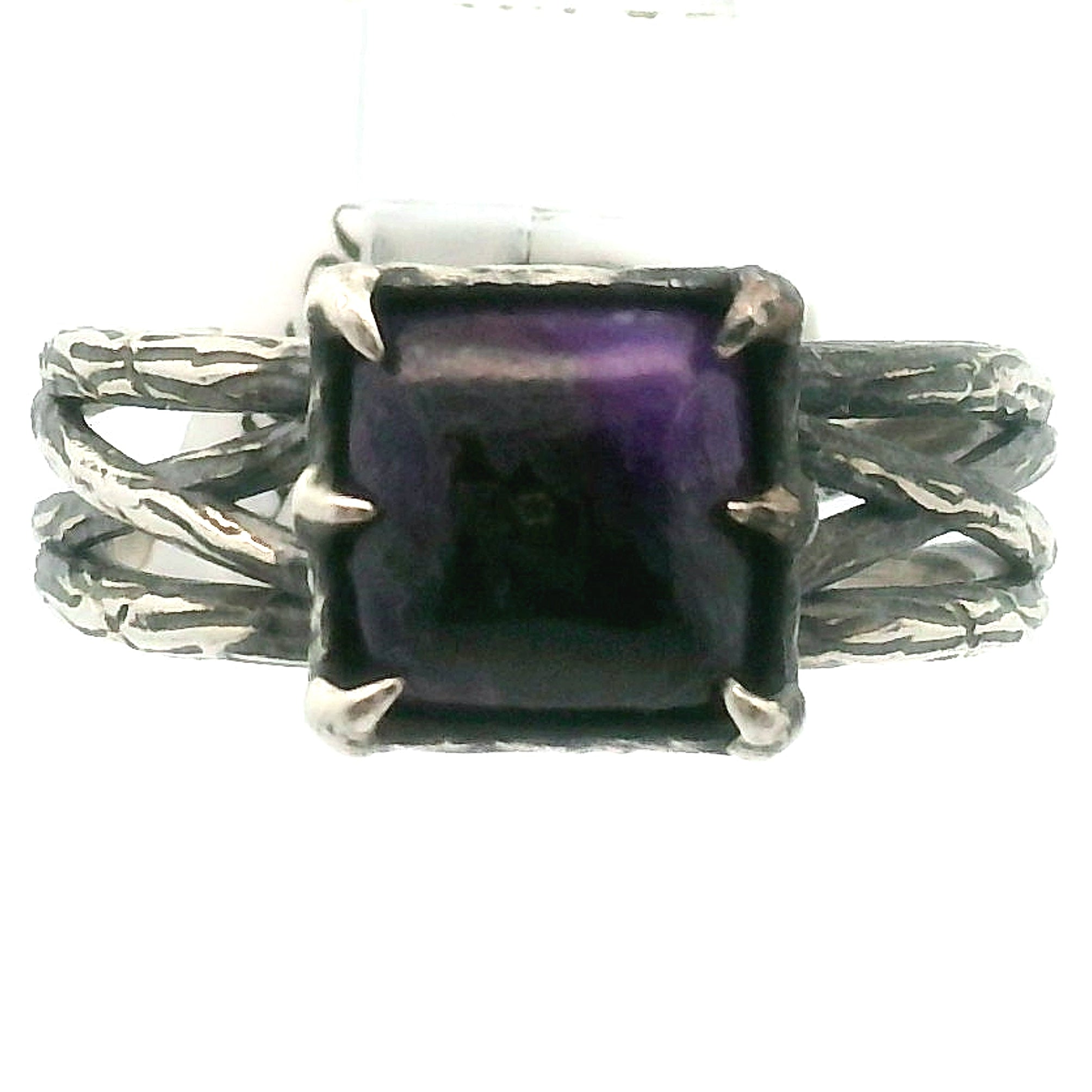 Sugilite Bad Witch Midi Cuff Ring .925 Silver for Enhancing Dreamwork and Discovery of Your Path