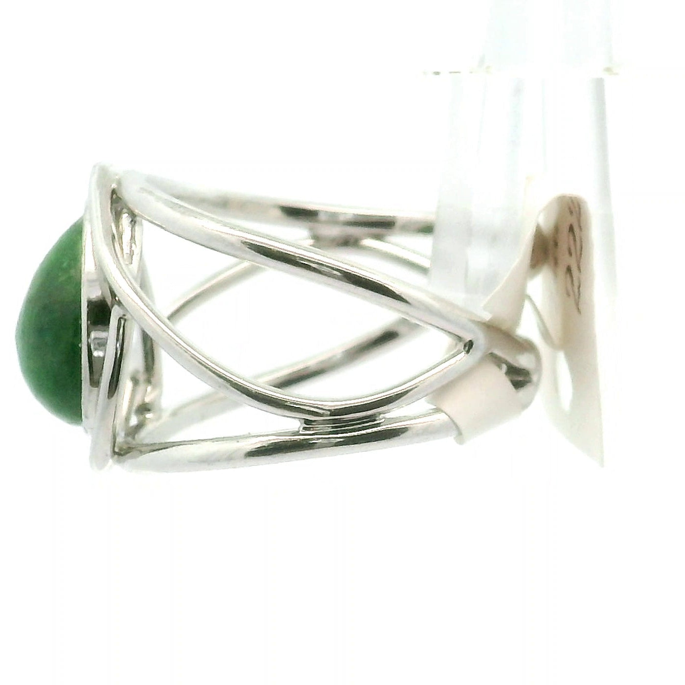 Tsavorite Garnet Cuff Ring .925 Sterling Silver for Compassion and Loyalty