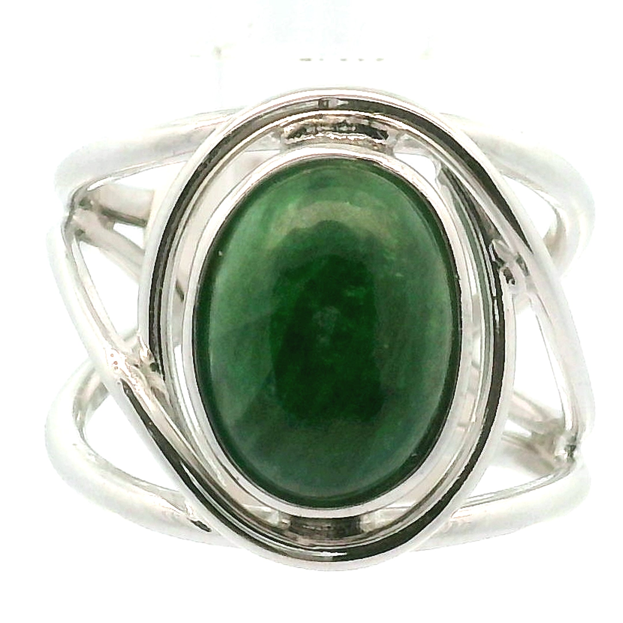 Tsavorite Garnet Cuff Ring .925 Sterling Silver for Compassion and Loyalty