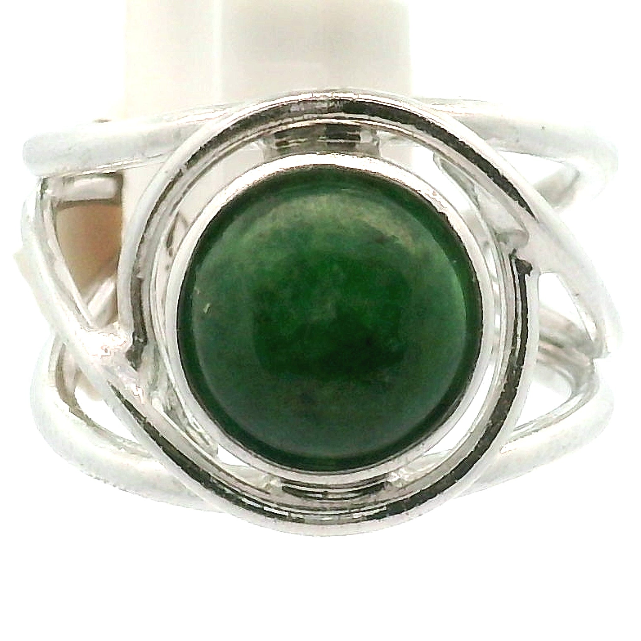 Tsavorite Garnet Cuff Ring .925 Sterling Silver for Compassion and Loyalty