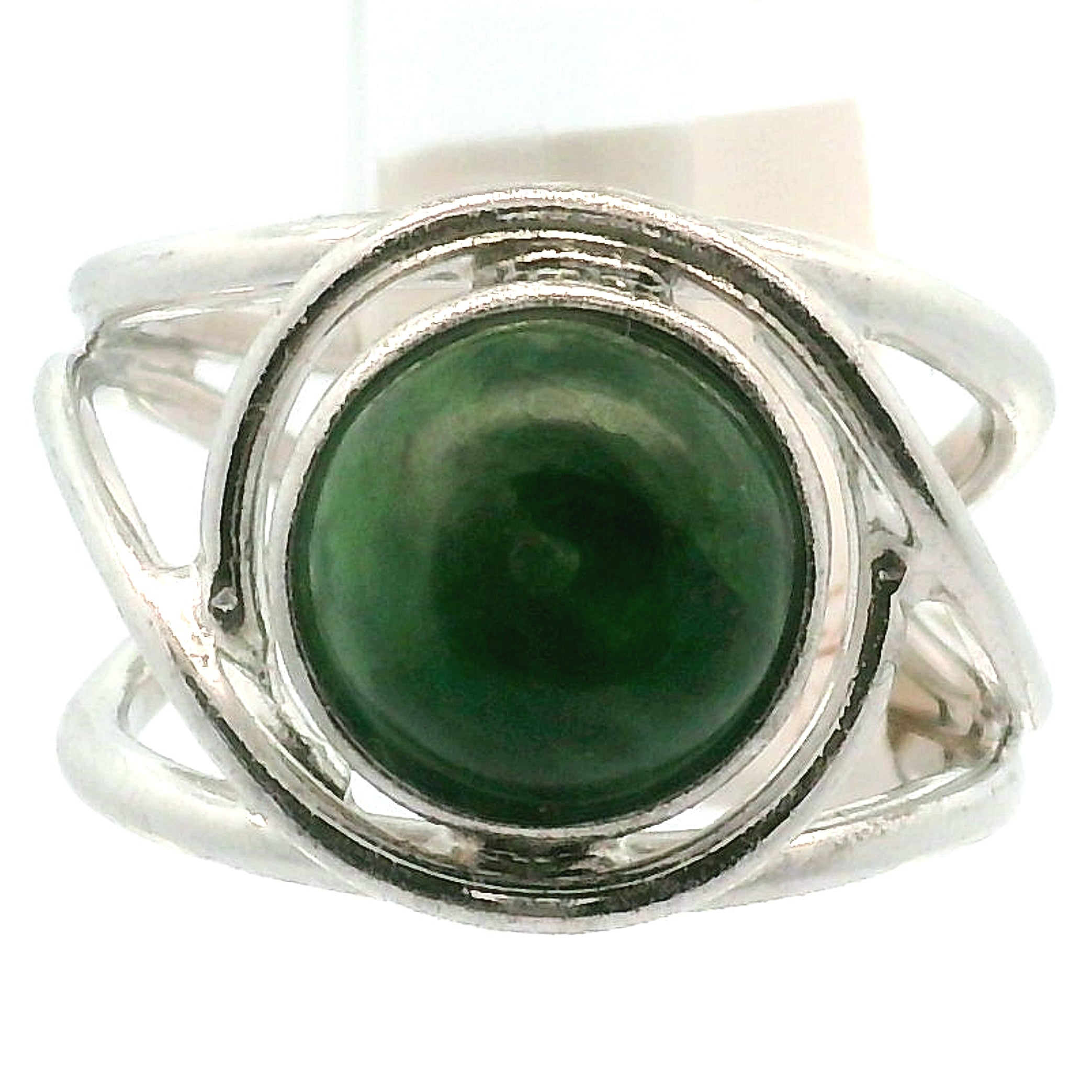 Tsavorite Garnet Cuff Ring .925 Sterling Silver for Compassion and Loyalty