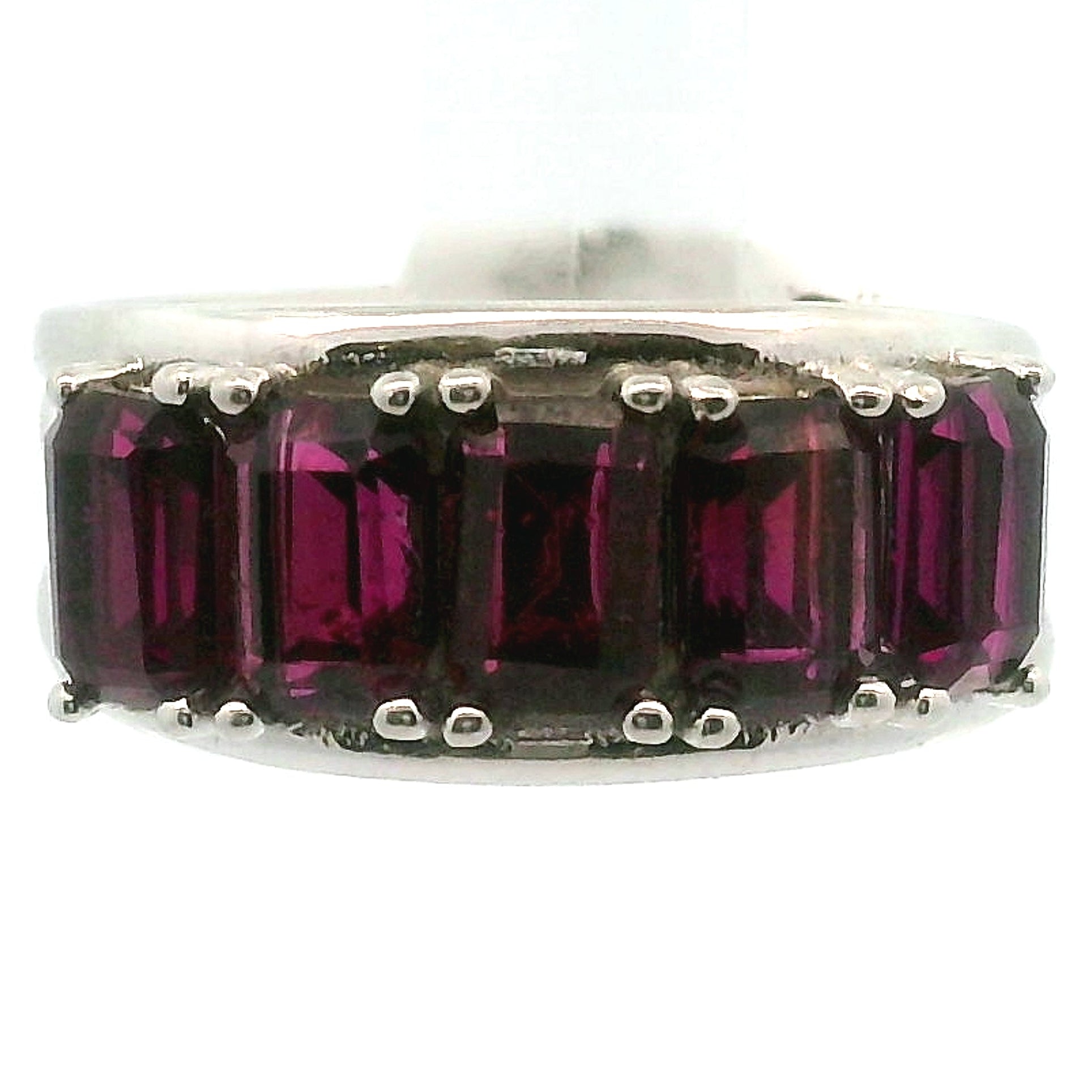 Multi Stone Emerald Cut Stacker Cuff Ring .925 Silver for Healing, Intention Setting and Manifesting your Desires
