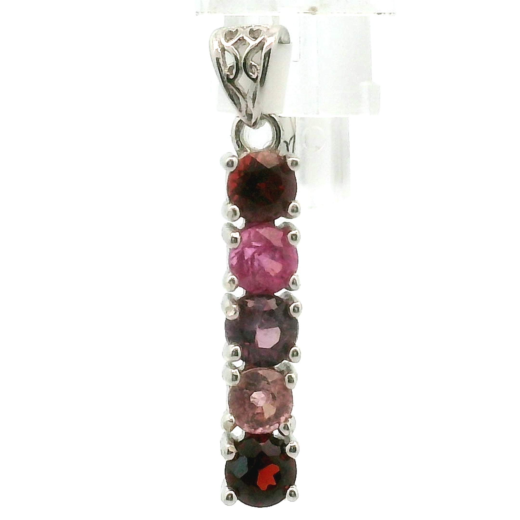 Multi-stone Stacker Pendant .925 Silver for Healing, Intention Setting and Manifesting your Desires