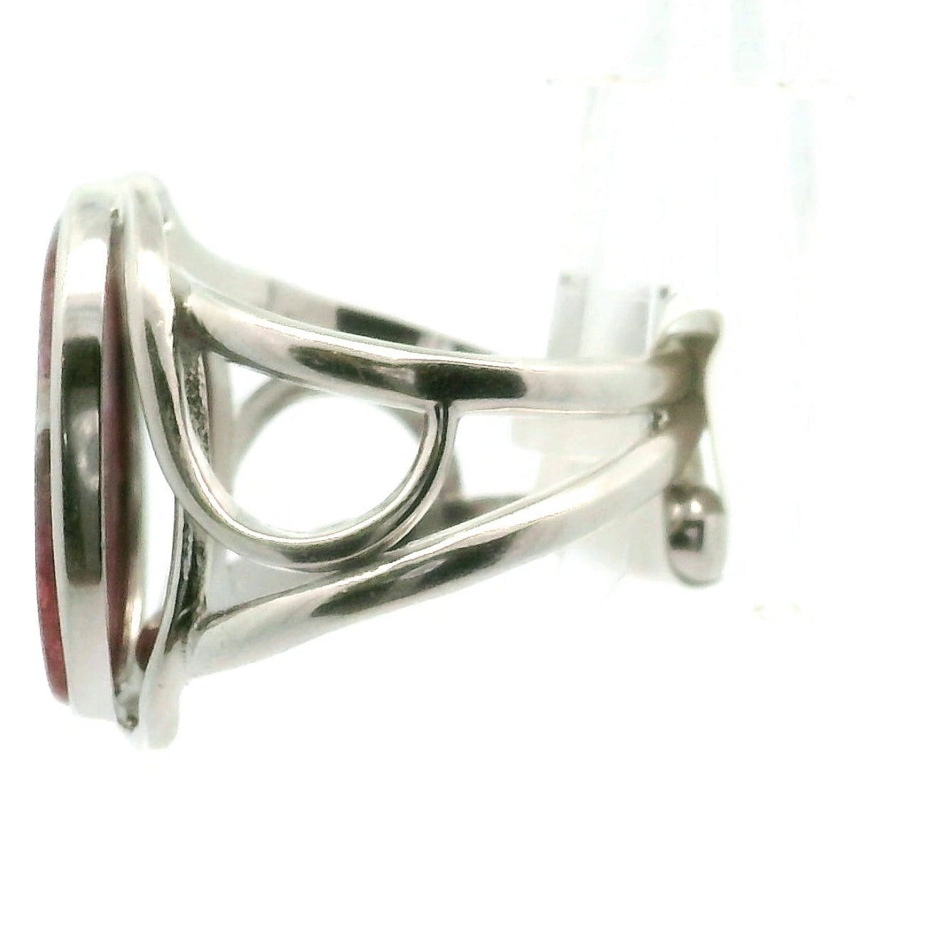 Quebec Eudialyte Cuff Ring .925 Silver for Manifesting the Desires of Your Heart