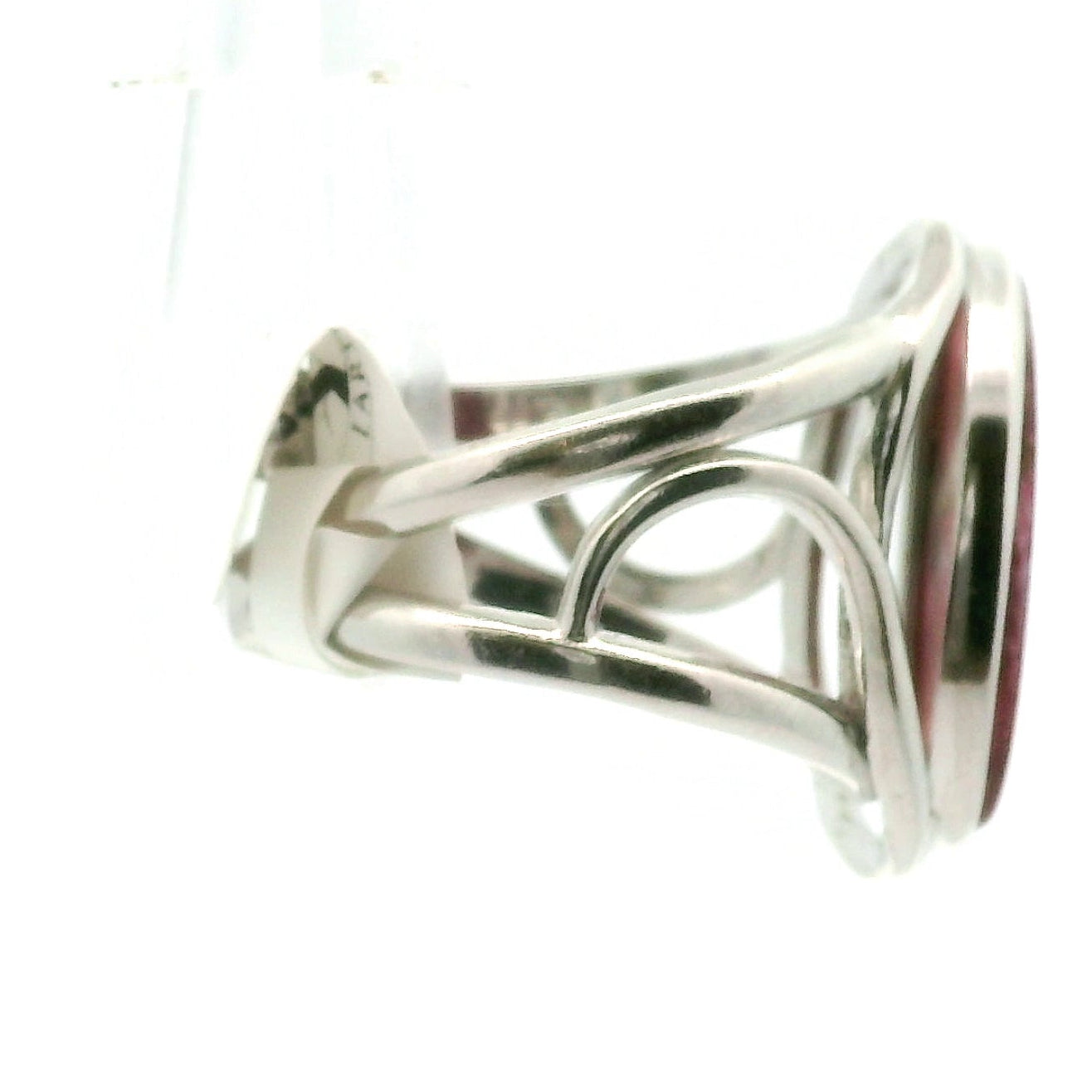 Quebec Eudialyte Cuff Ring .925 Silver for Manifesting the Desires of Your Heart