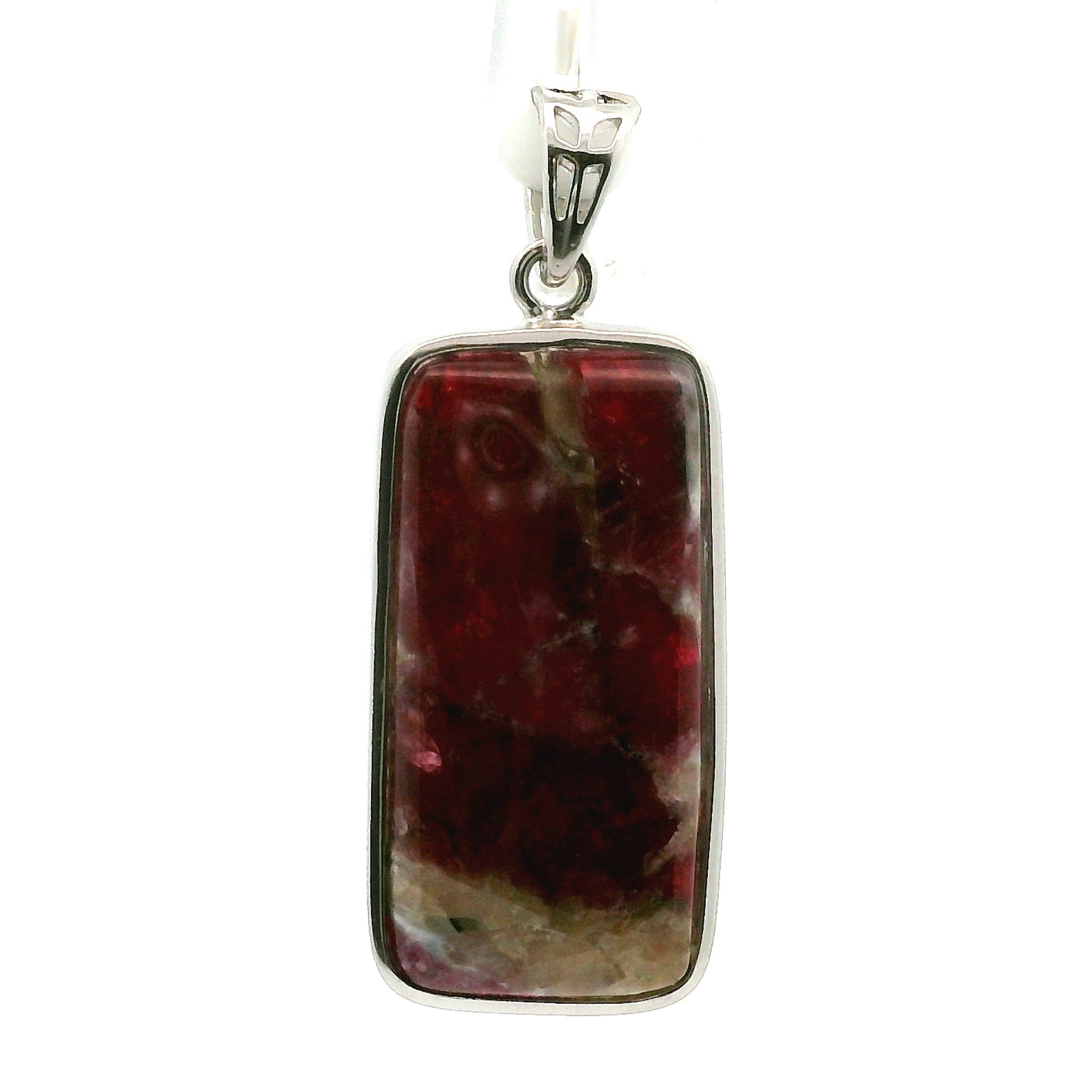 Quebec Eudialyte Pendant .925 Silver for Manifesting the Desires of Your Heart