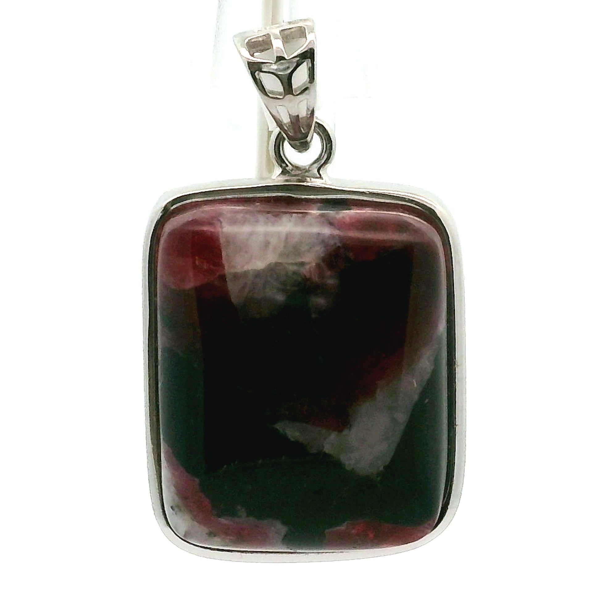 Quebec Eudialyte Pendant .925 Silver for Manifesting the Desires of Your Heart