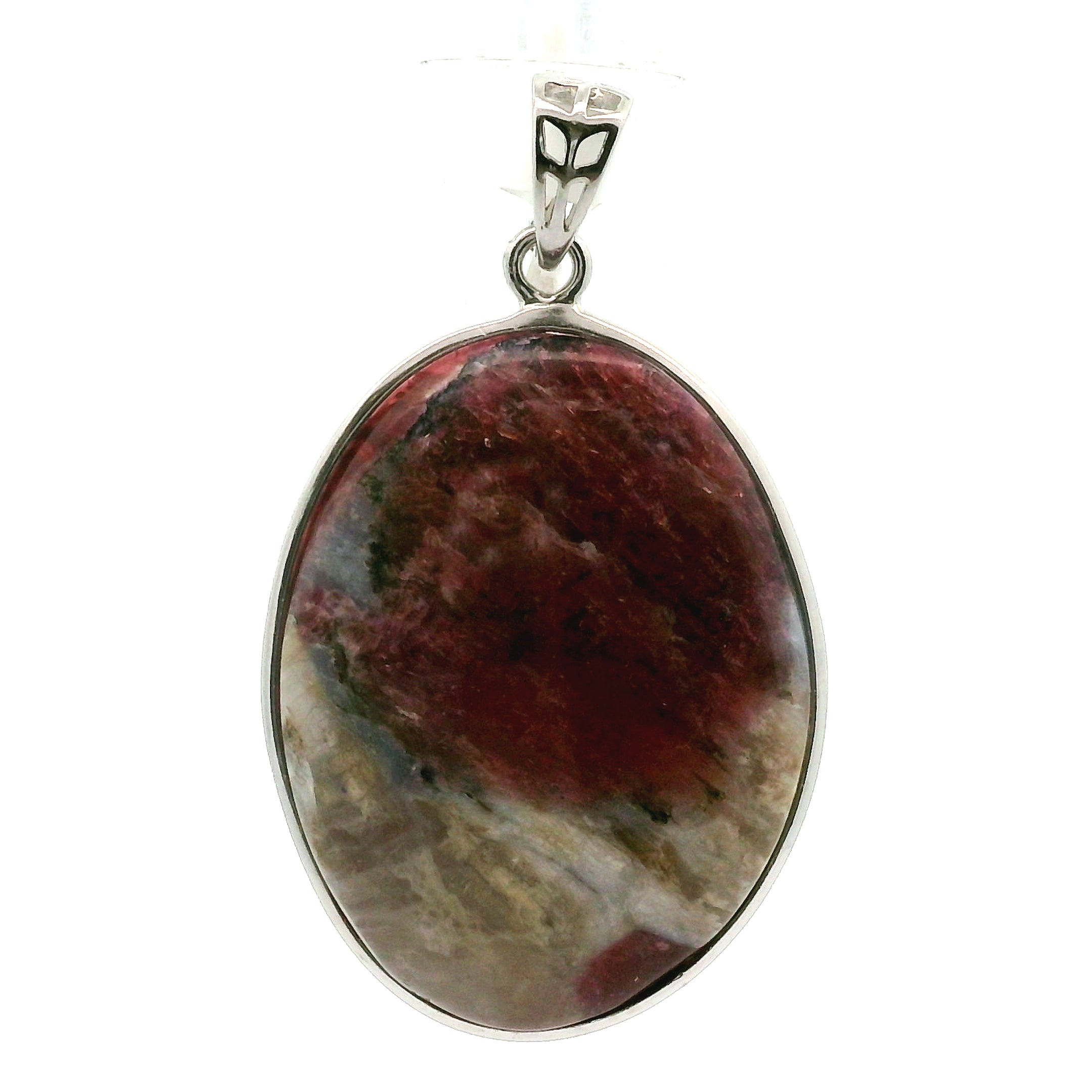 Quebec Eudialyte Pendant .925 Silver for Manifesting the Desires of Your Heart