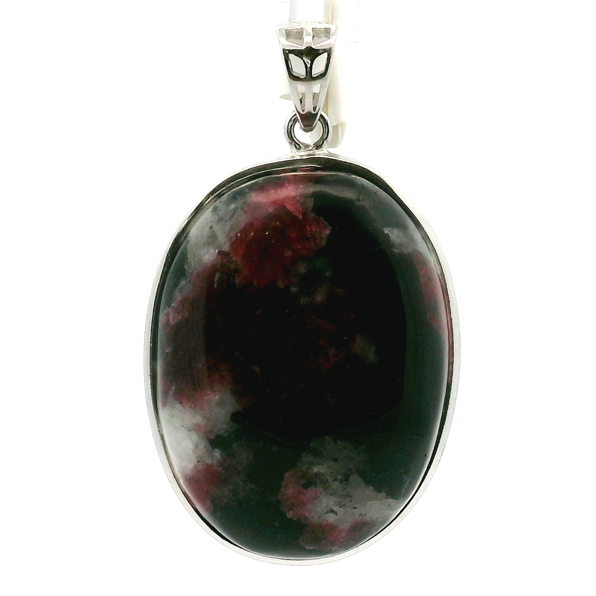 Quebec Eudialyte Pendant .925 Silver for Manifesting the Desires of Your Heart