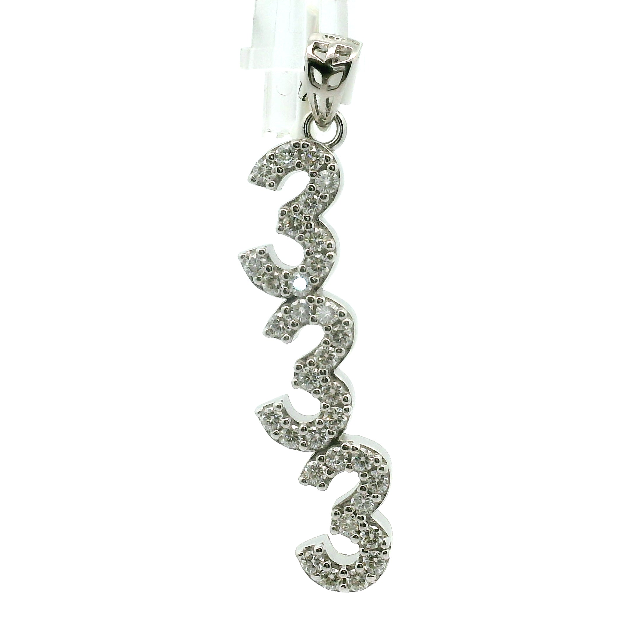 Angel Codes Pendant Moissanite Pavé .925 Silver for Connecting with Angels, Divine Guidance, Manifestation and Protection