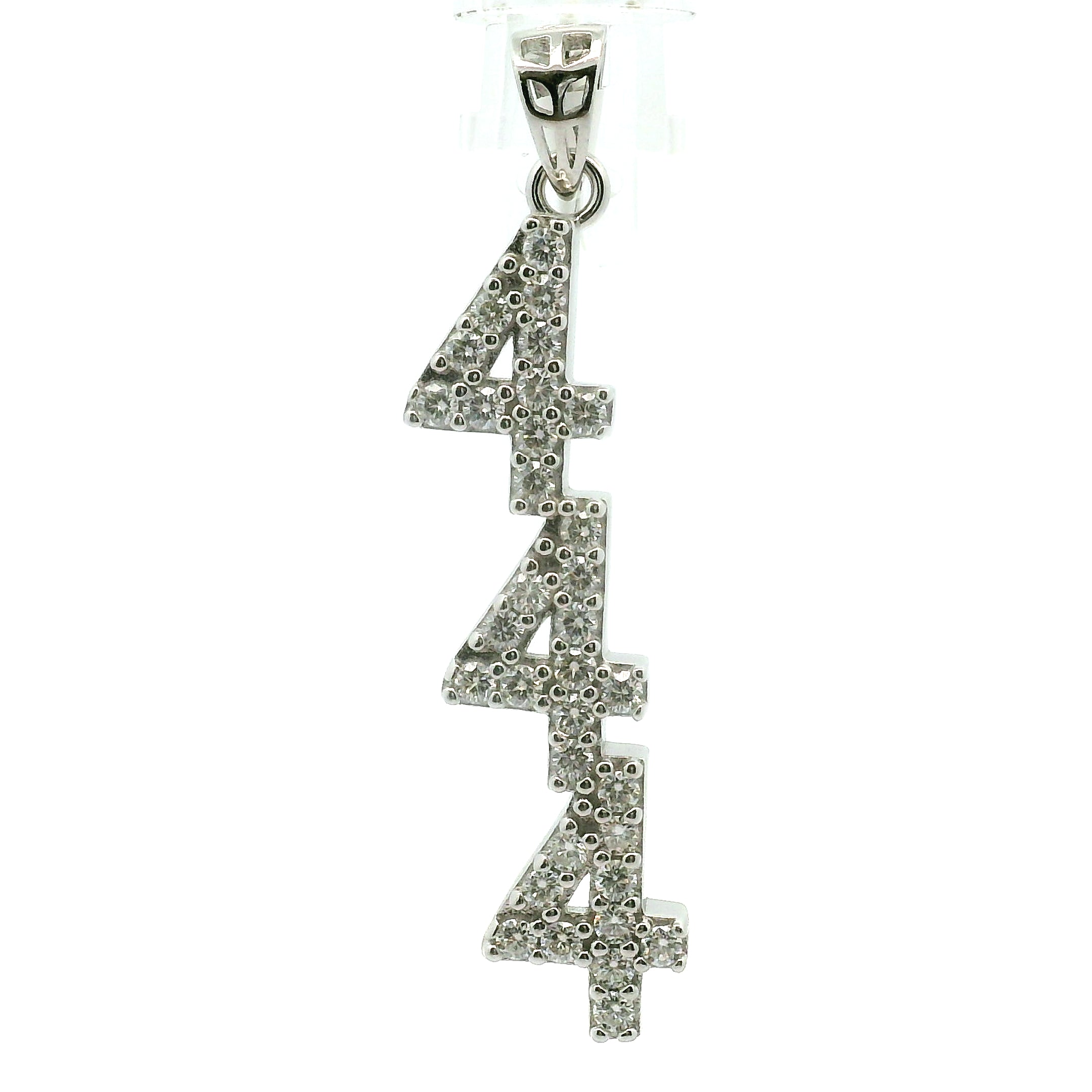 Angel Codes Pendant Moissanite Pavé .925 Silver for Connecting with Angels, Divine Guidance, Manifestation and Protection