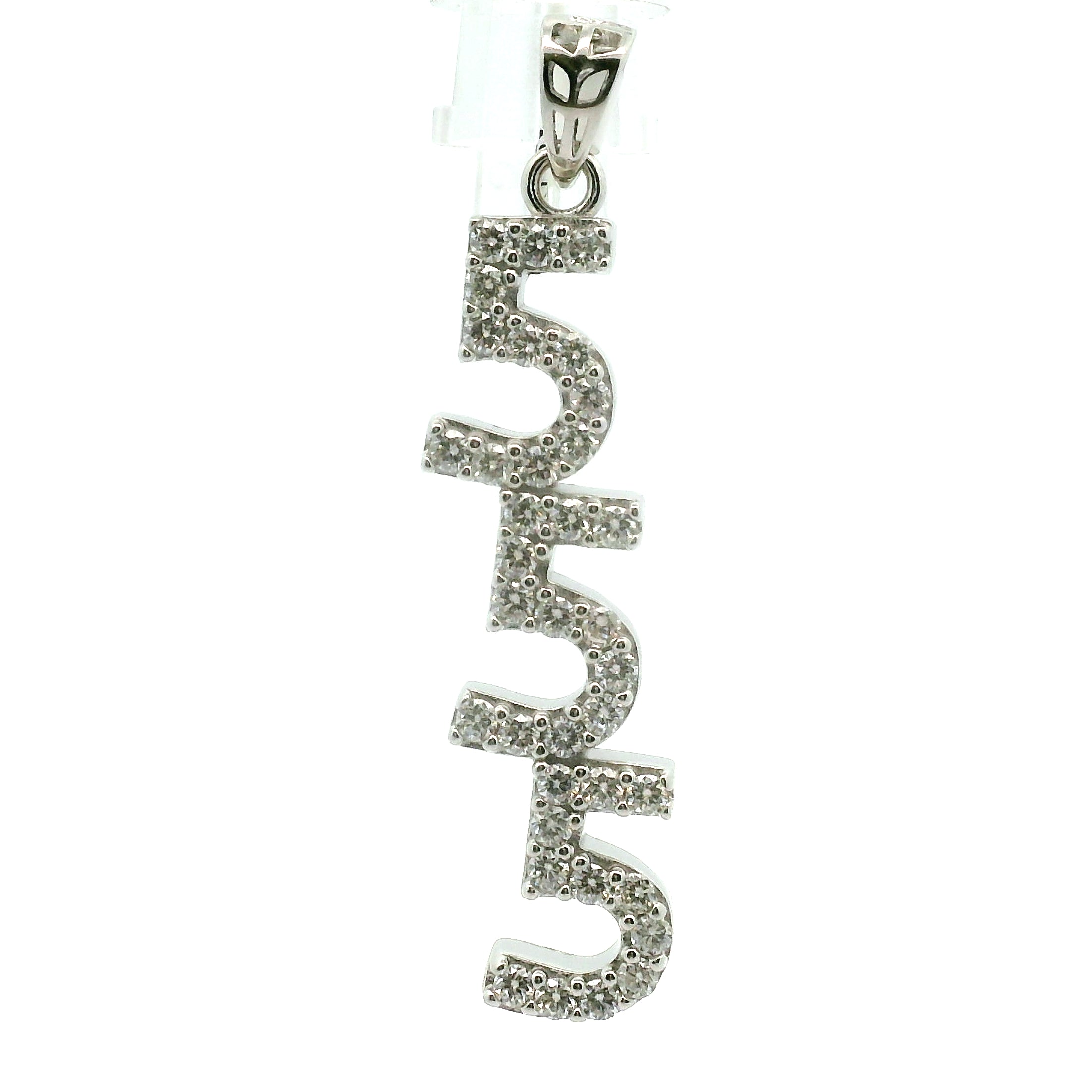 Angel Codes Pendant Moissanite Pavé .925 Silver for Connecting with Angels, Divine Guidance, Manifestation and Protection