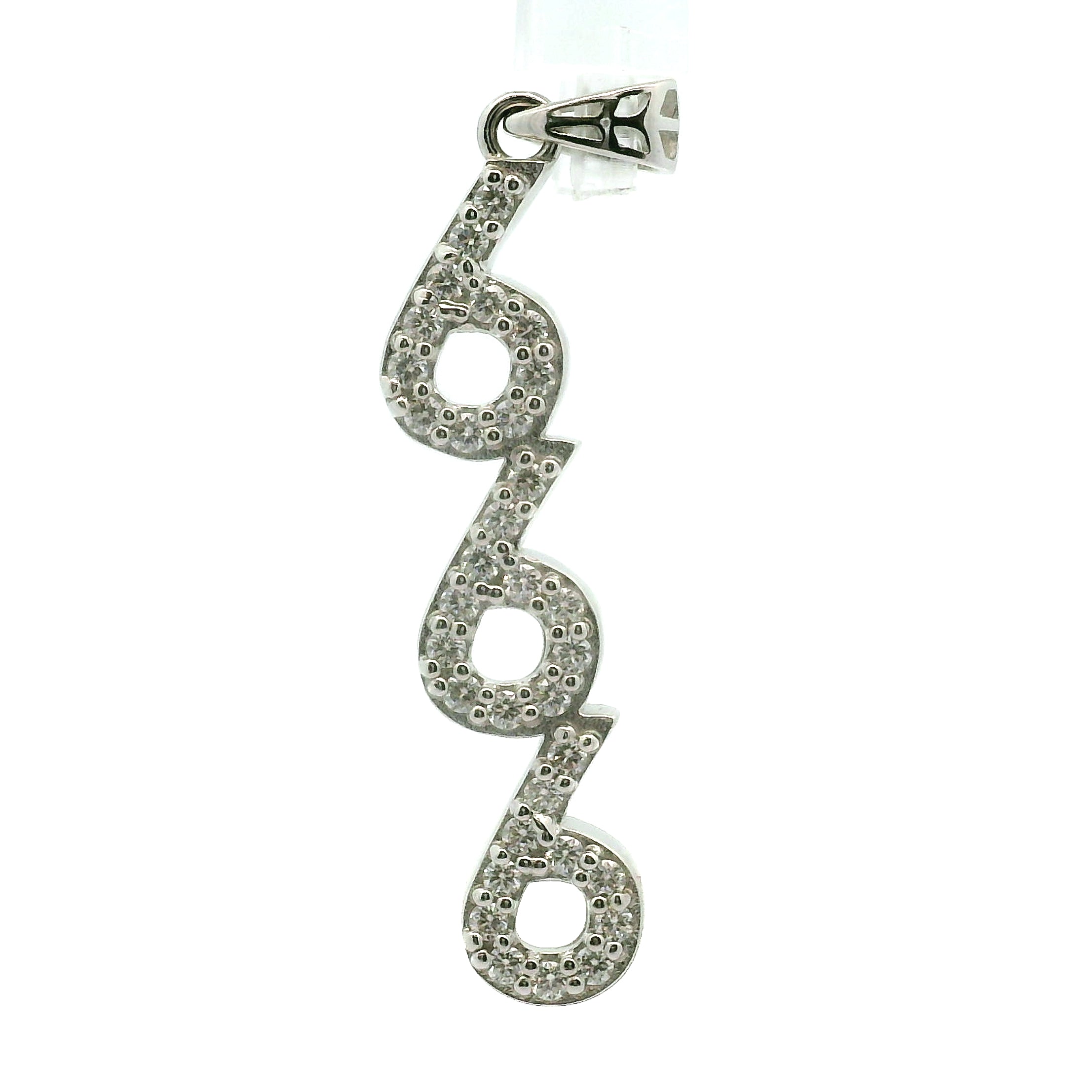 Angel Codes Pendant Moissanite Pavé .925 Silver for Connecting with Angels, Divine Guidance, Manifestation and Protection
