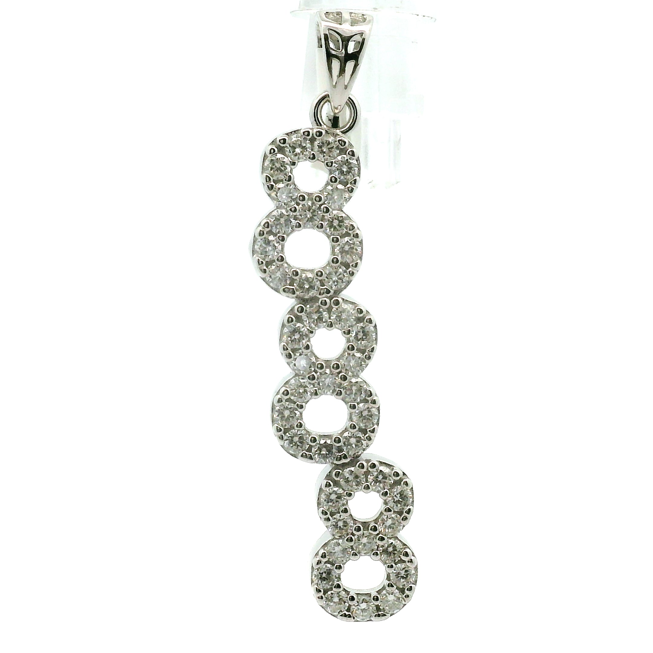 Angel Codes Pendant Moissanite Pavé .925 Silver for Connecting with Angels, Divine Guidance, Manifestation and Protection