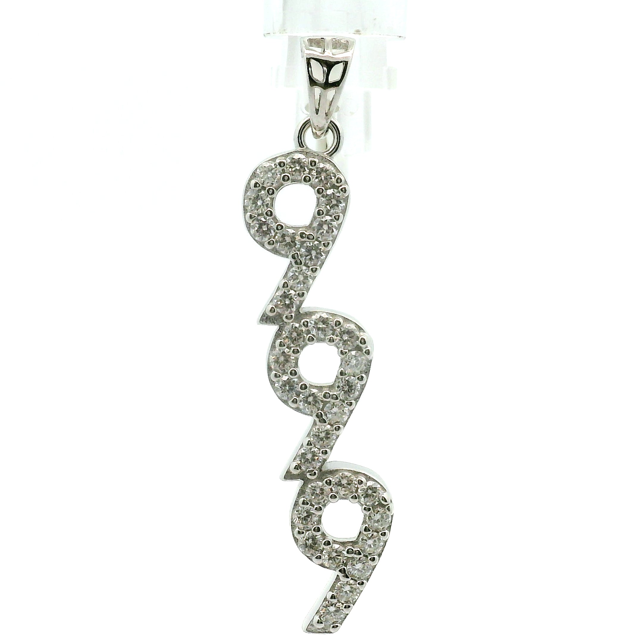 Angel Codes Pendant Moissanite Pavé .925 Silver for Connecting with Angels, Divine Guidance, Manifestation and Protection