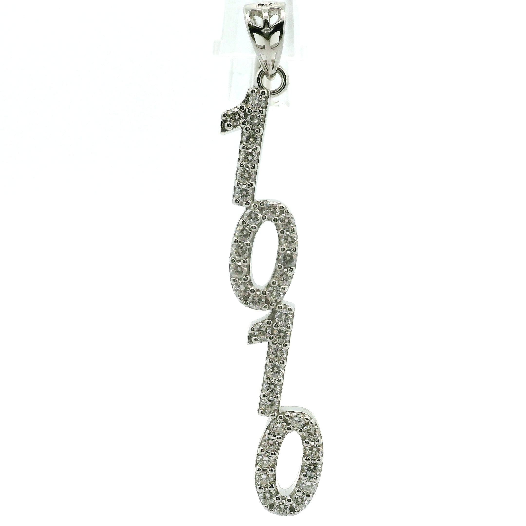 Angel Codes Pendant Moissanite Pavé .925 Silver for Connecting with Angels, Divine Guidance, Manifestation and Protection