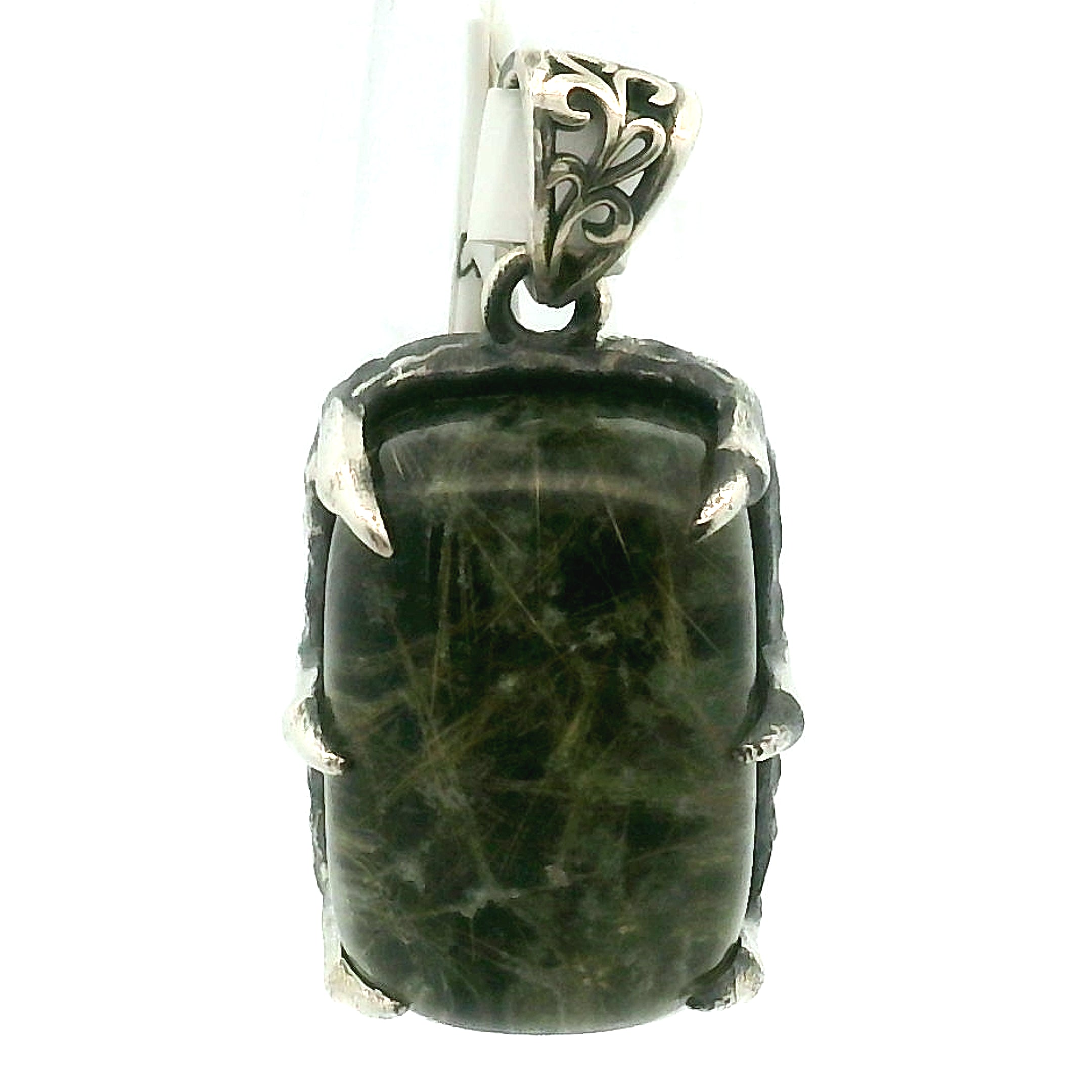 Gold Rutile Bad Witch Pendant .925 Silver for Insight, Meditation & Shamanic Journey