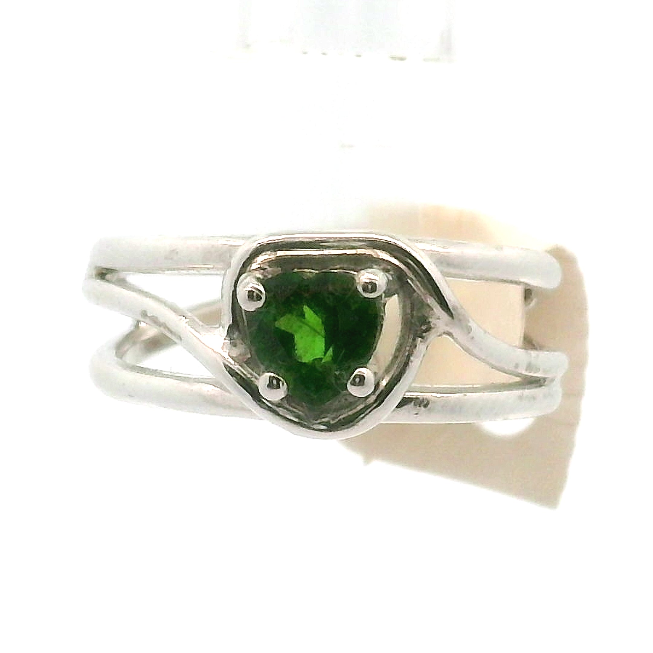 Chrome Diopside Midi Cuff Ring .925 Silver for Heart Healing, Compassion and Forgiveness