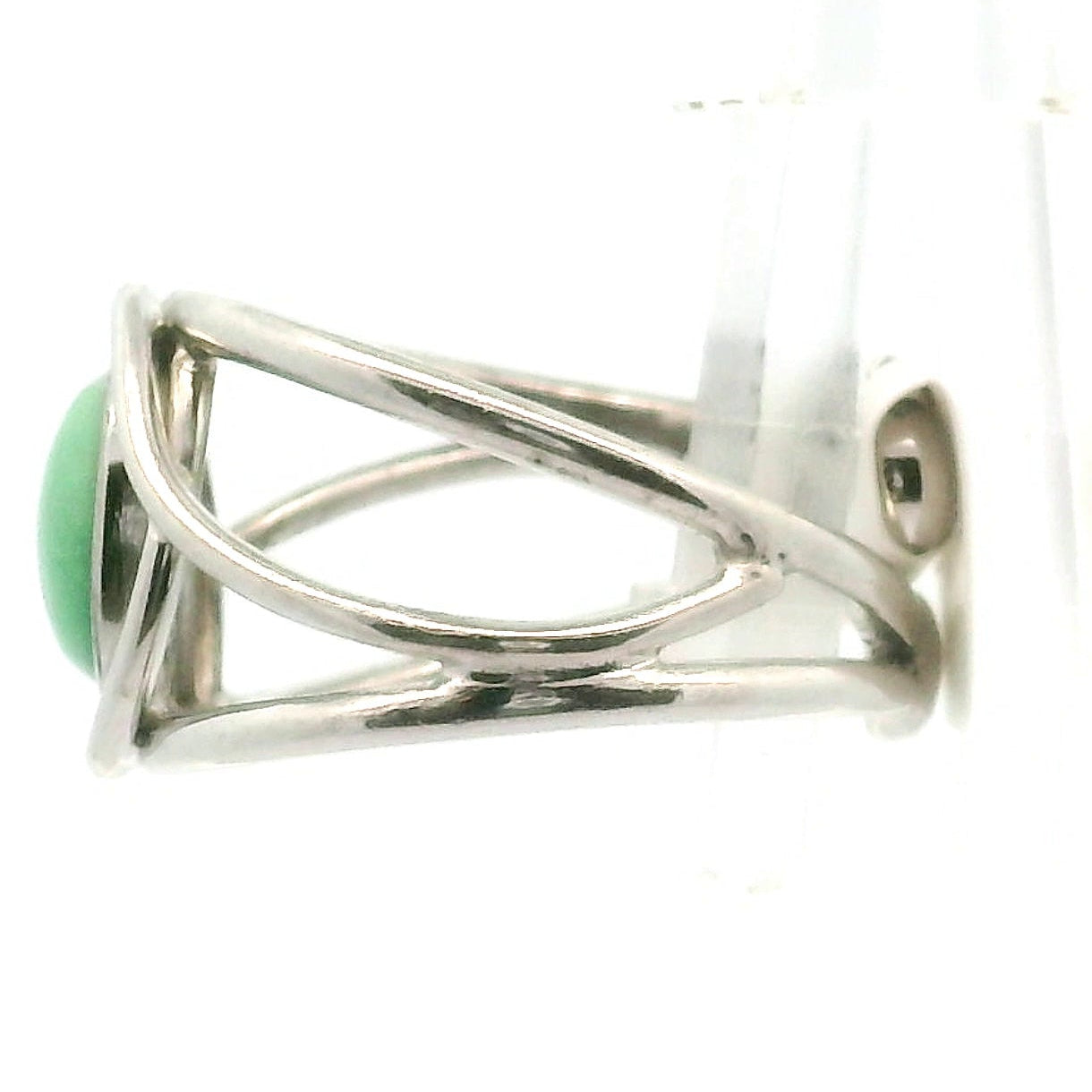 New Lander Variscite Midi Cuff Ring .925 Silver for Emotional Healing, Joy, Love and Prosperity