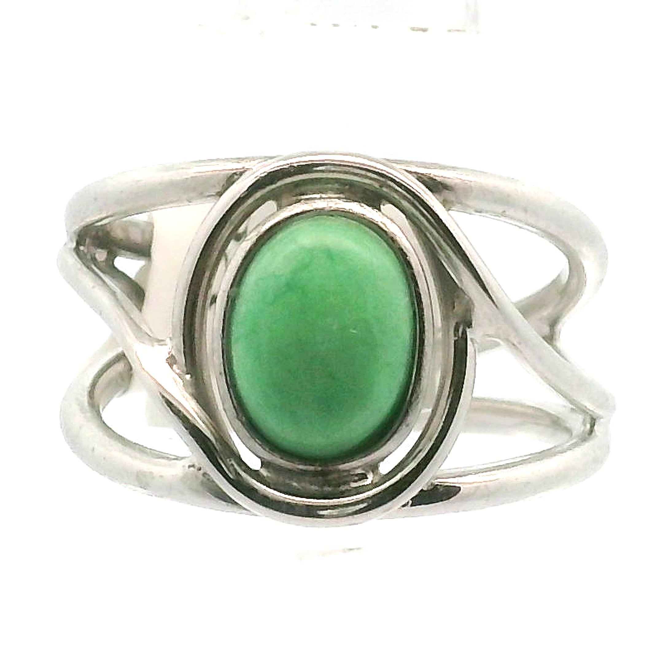 New Lander Variscite Midi Cuff Ring .925 Silver for Emotional Healing, Joy, Love and Prosperity