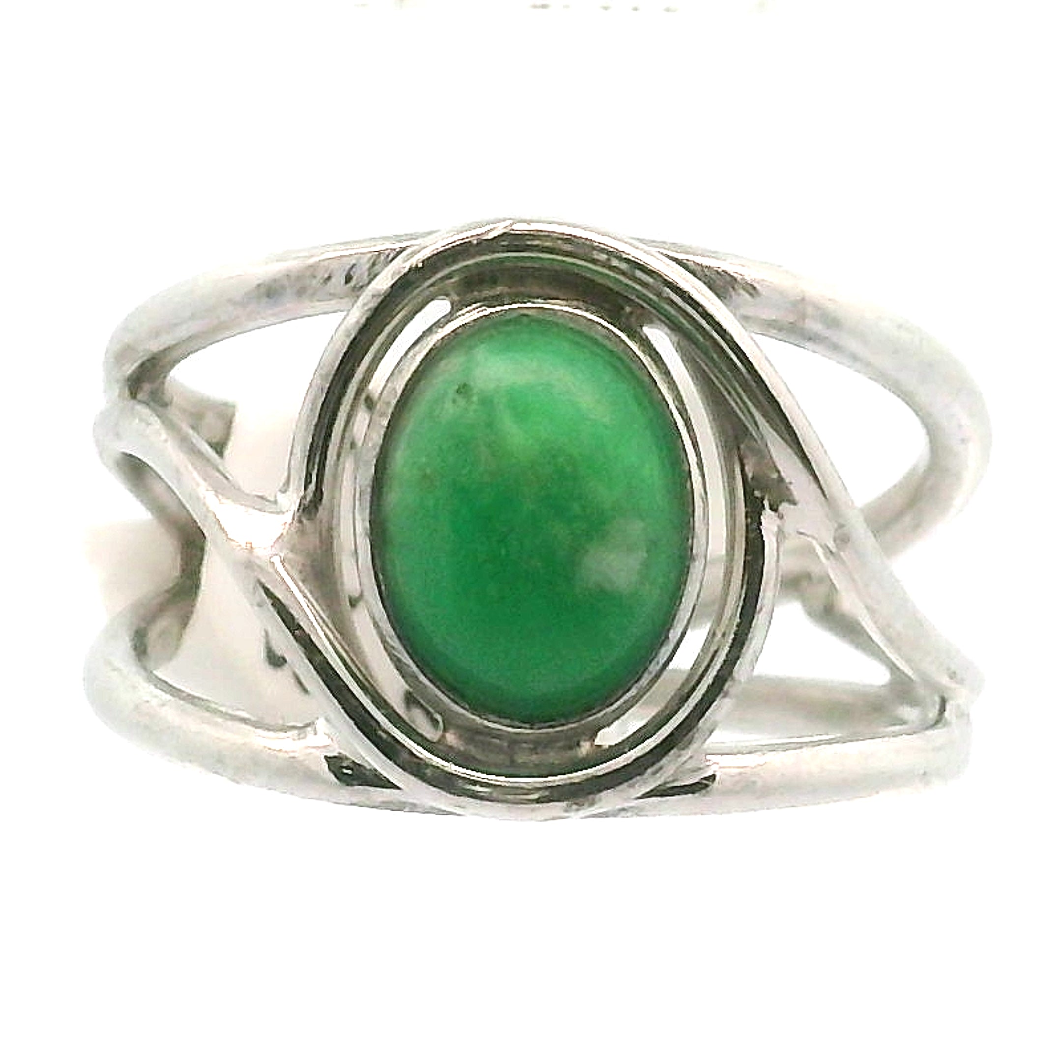New Lander Variscite Midi Cuff Ring .925 Silver for Emotional Healing, Joy, Love and Prosperity