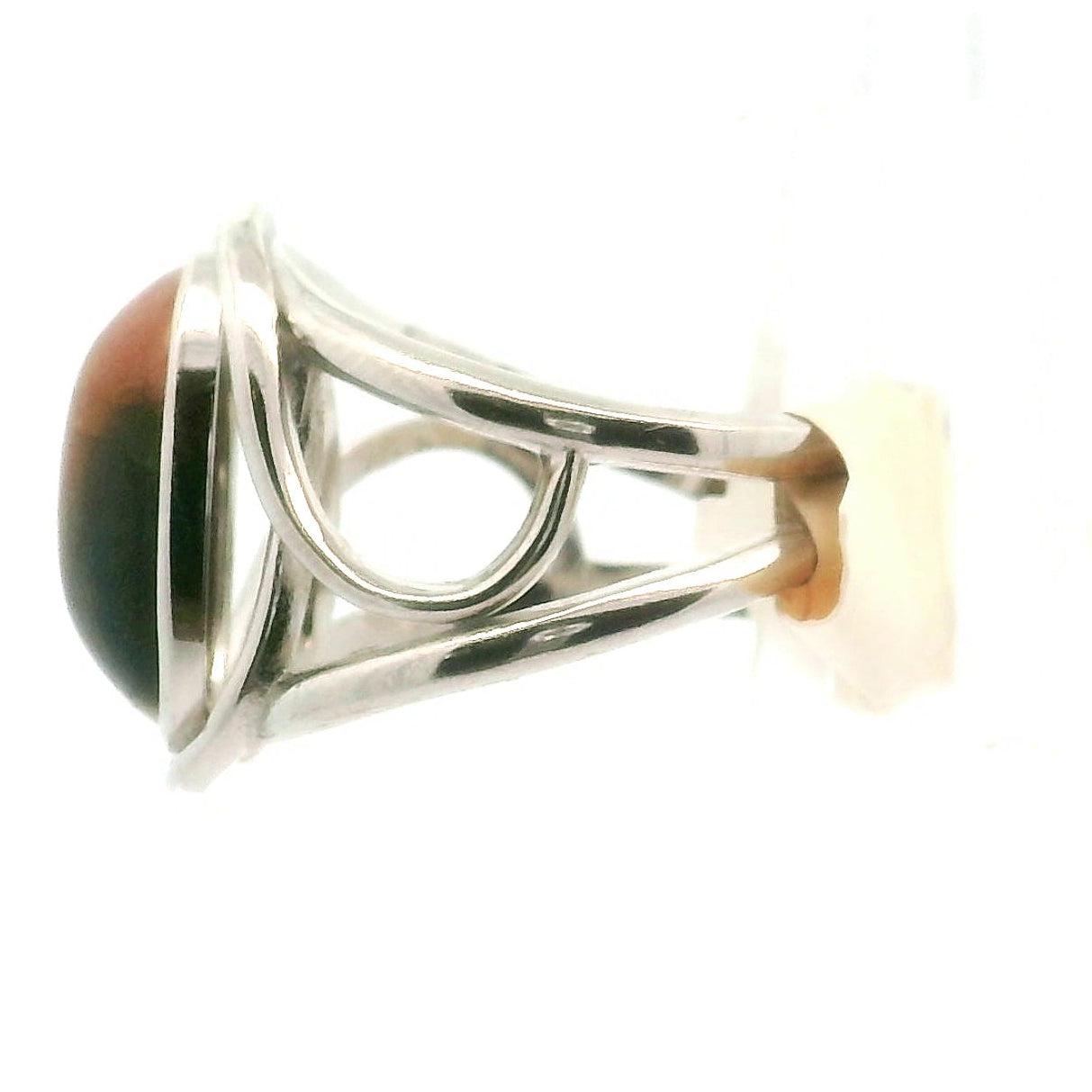 Clinozoisite Cuff Ring .925 Silver for Clarity, Healing, Hope, Joy, Nurturing & Stress Relief