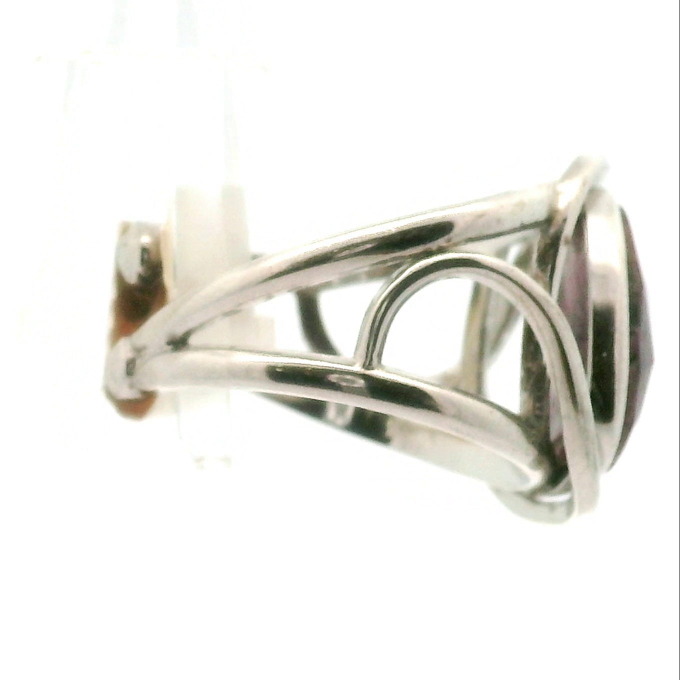 Ruby in Zoisite Finger Cuff Adjustable Ring .925 Silver for Empowerment, Strength and Harmonizing Relationships