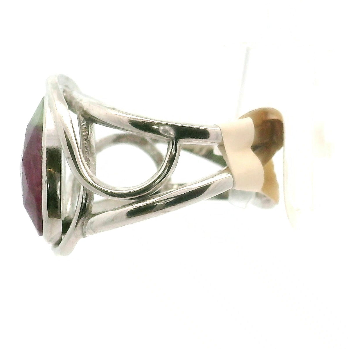 Ruby in Zoisite Finger Cuff Adjustable Ring .925 Silver for Empowerment, Strength and Harmonizing Relationships