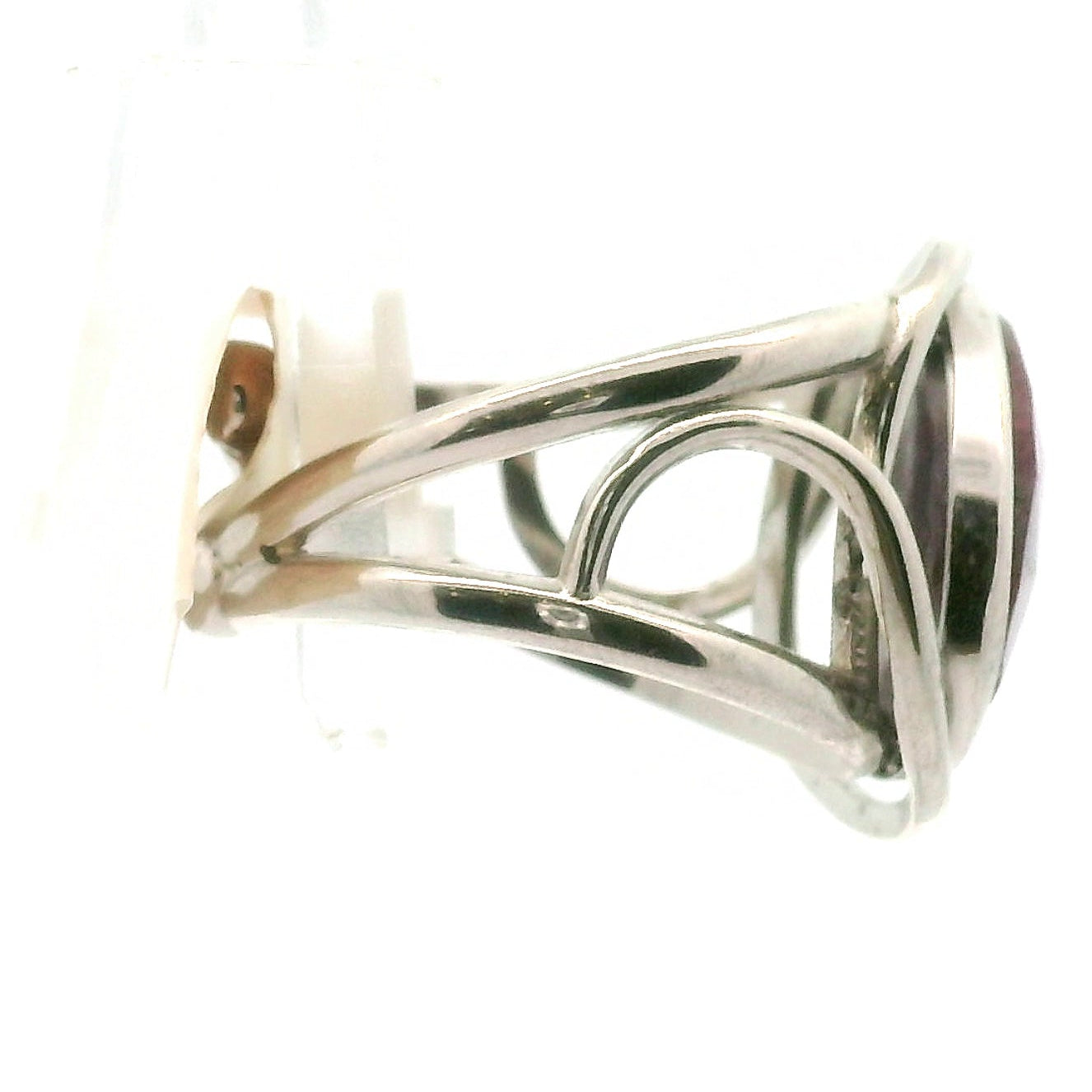 Ruby in Zoisite Finger Cuff Adjustable Ring .925 Silver for Empowerment, Strength and Harmonizing Relationships