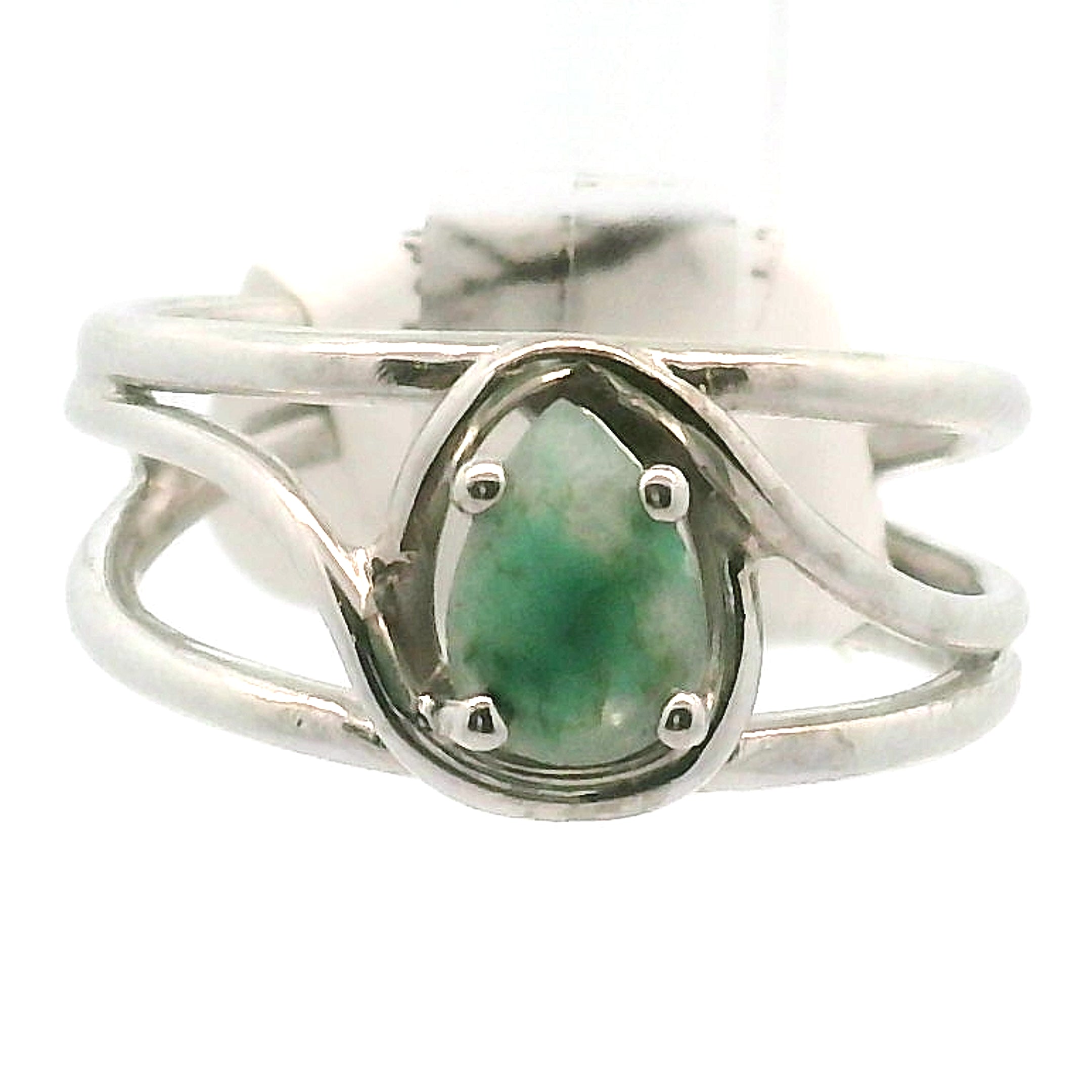 Mtorolite Zimbabwe Faceted Midi Cuff Ring .925 Silver for Emotional Healing, Forgiveness and Reflection