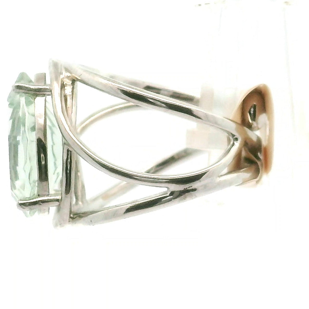 Praisolite Adjustable Cuff Ring .925 Silver for Love, Prosperity and Success