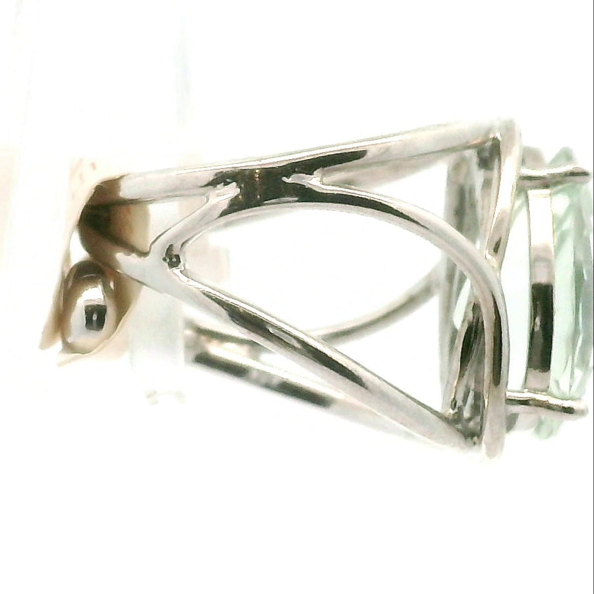 Praisolite Adjustable Cuff Ring .925 Silver for Love, Prosperity and Success