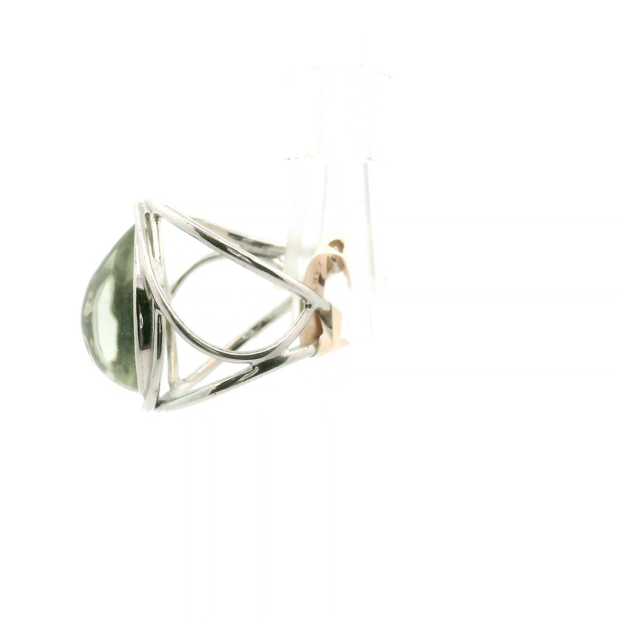 Praisolite Finger Cuff Adjustable Ring .925 Silver for Love, Prosperity and Success