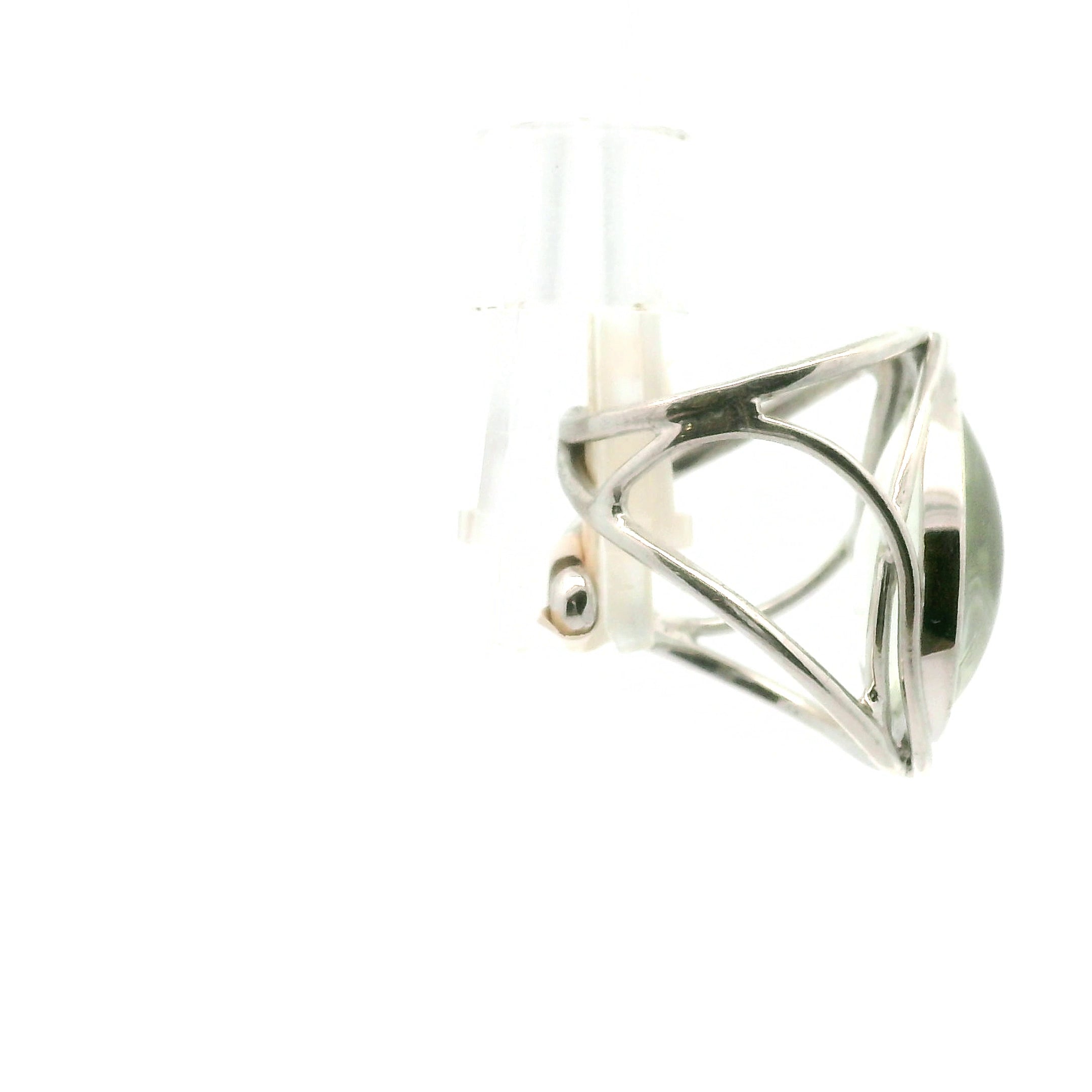 Praisolite Finger Cuff Adjustable Ring .925 Silver for Love, Prosperity and Success