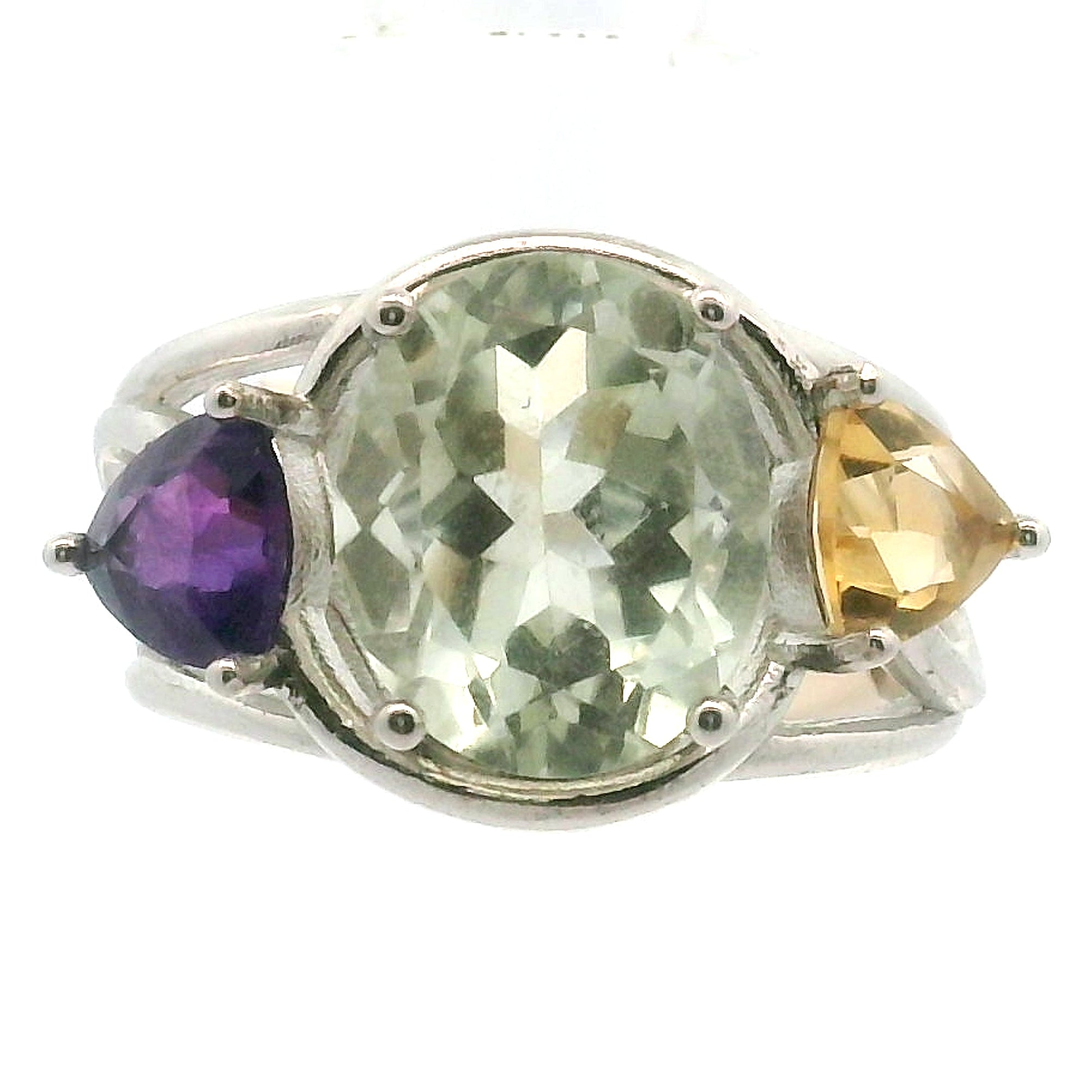 Triple Stone Crown Ring .925 Silver for Embracing your Power