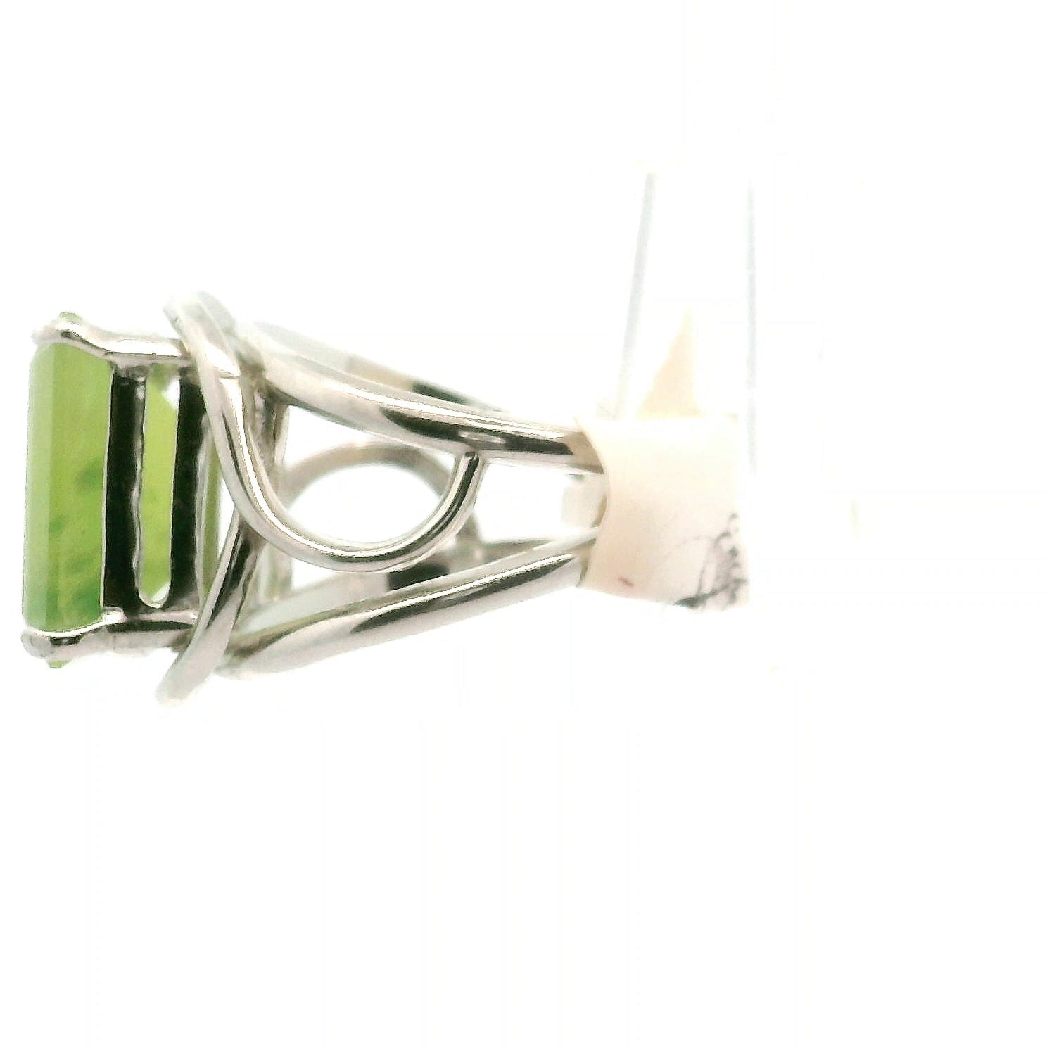 Californite Vesuvianite Cuff Ring .925 Silver for Courage, Growth and Change