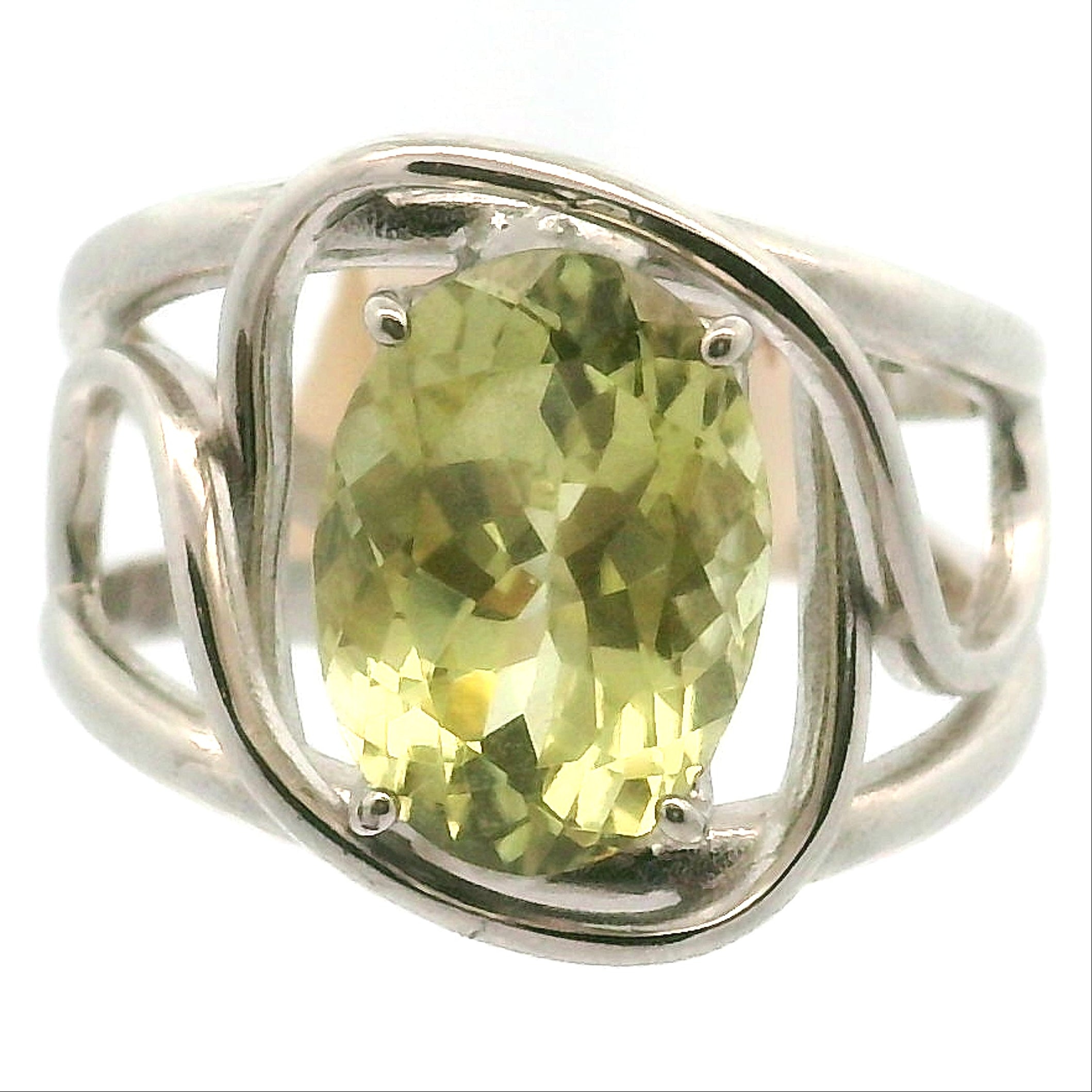 Sillimanite Adjustable Cuff Ring .925 Silver