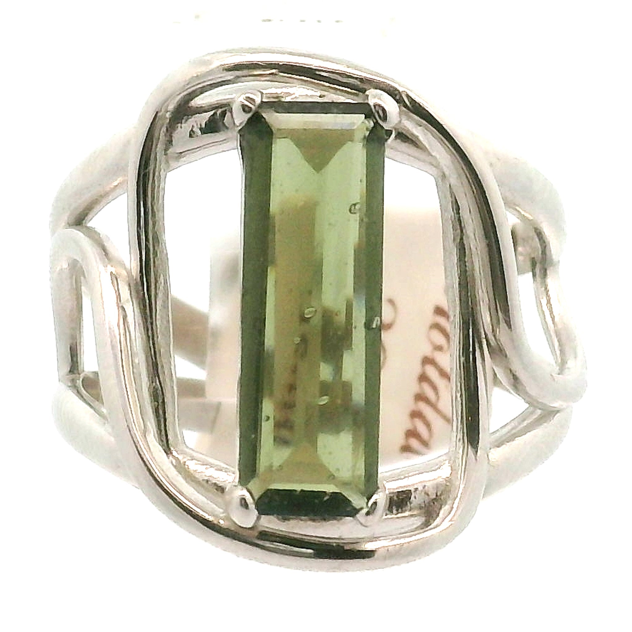 Moldavite Cuff Ring .925 Silver for Creating your Dream Life