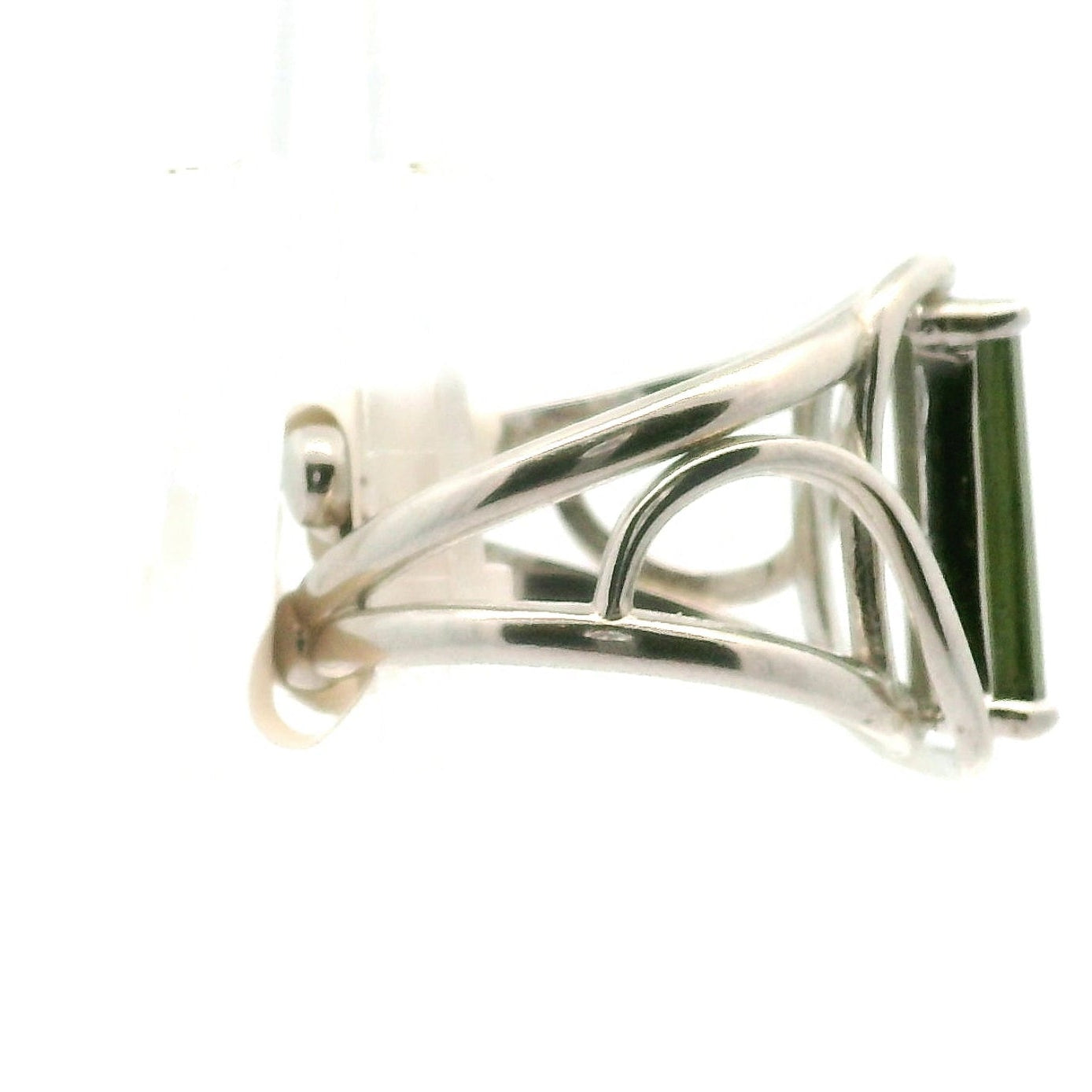 Moldavite Cuff Ring .925 Silver for Creating your Dream Life