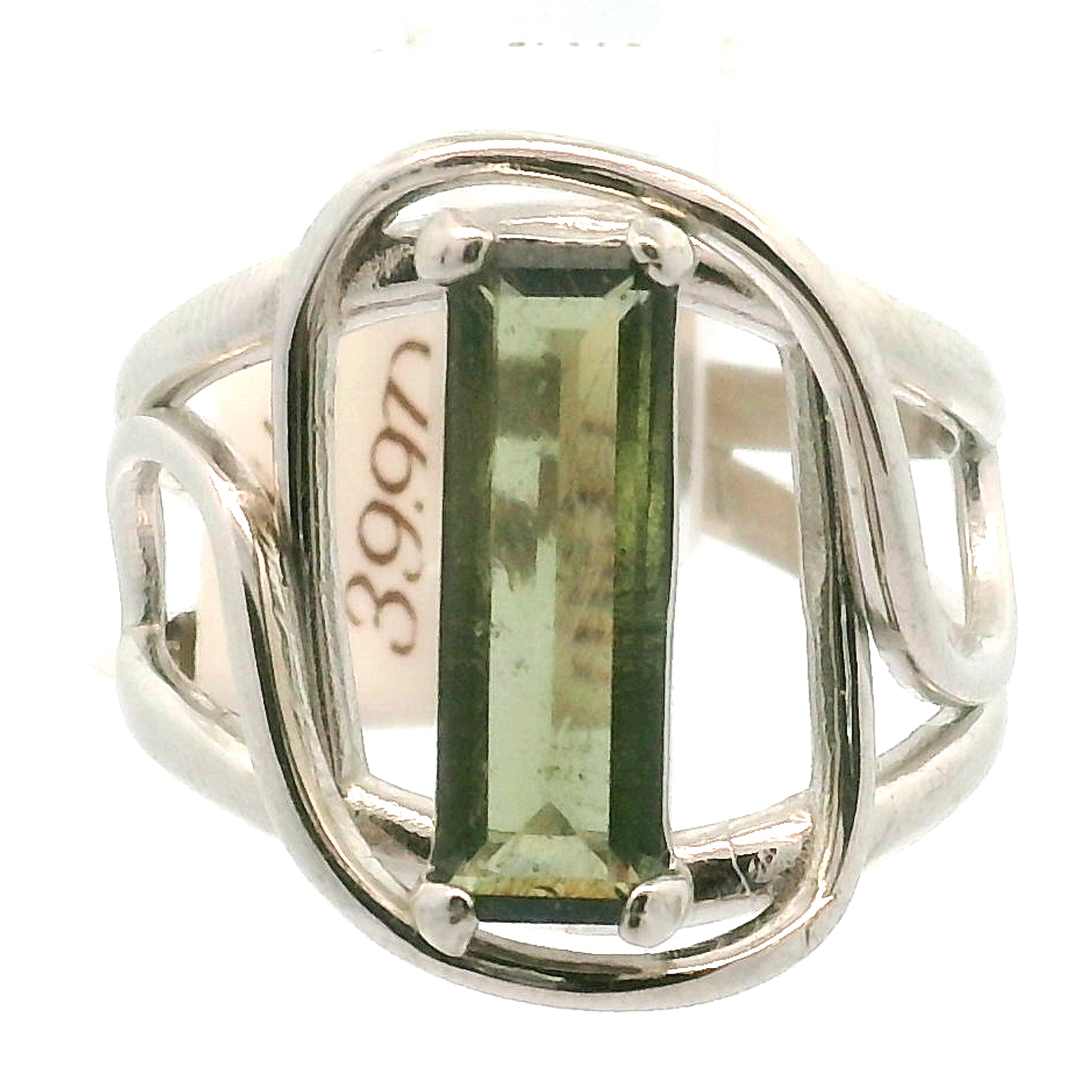 Moldavite Cuff Ring .925 Silver for Creating your Dream Life