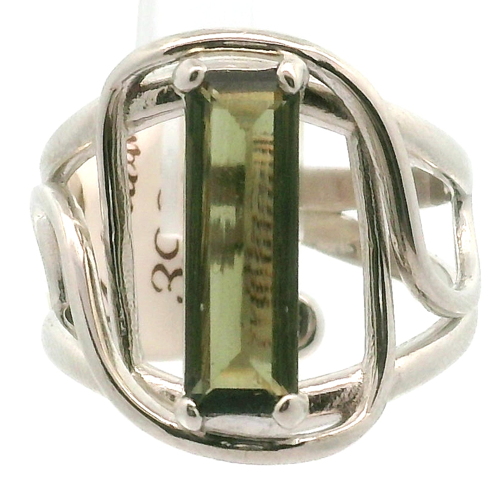 Moldavite Cuff Ring .925 Silver for Creating your Dream Life