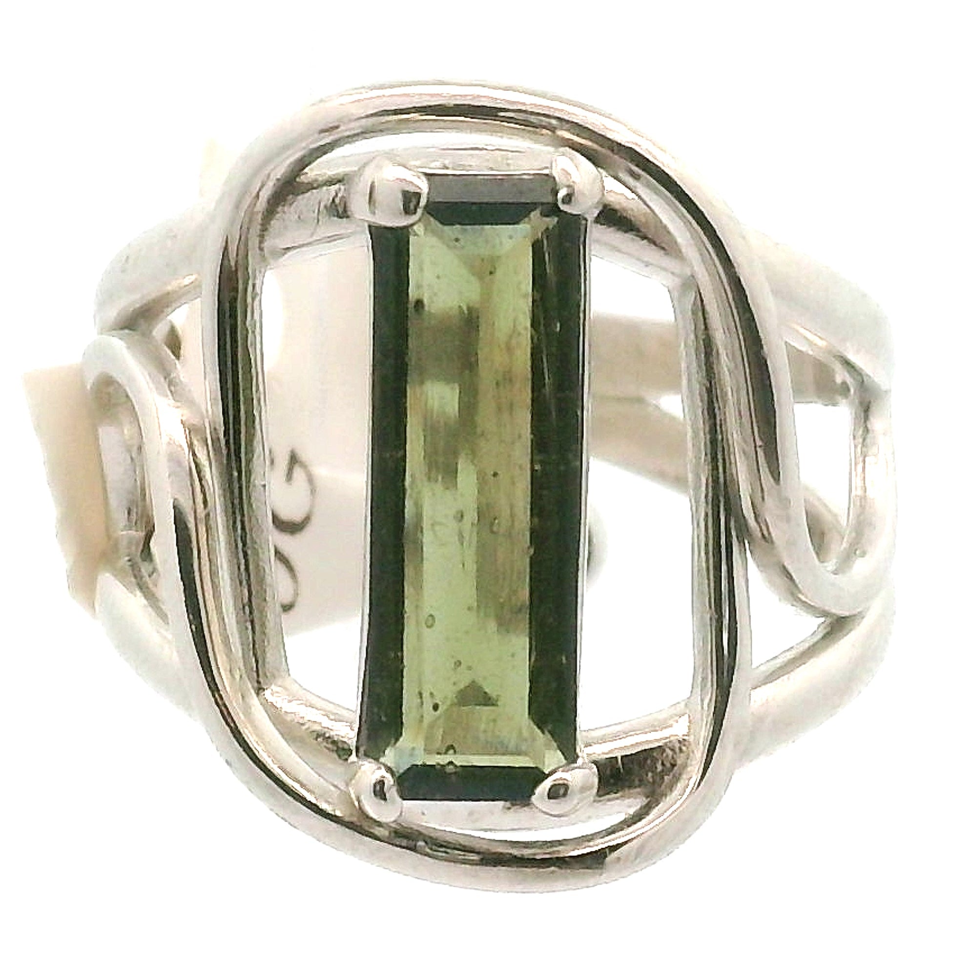 Moldavite Cuff Ring .925 Silver for Creating your Dream Life