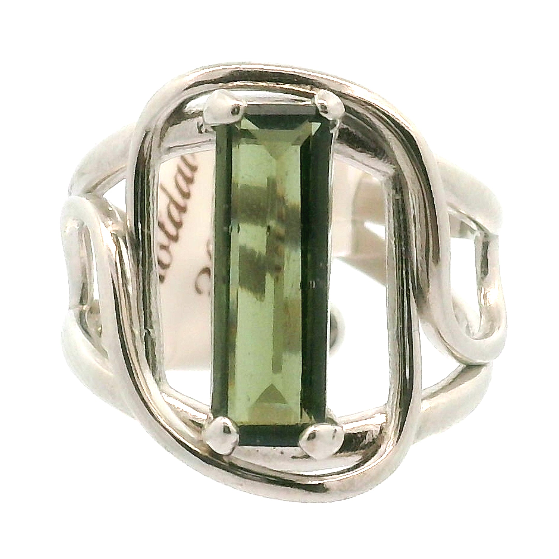Moldavite Cuff Ring .925 Silver for Creating your Dream Life